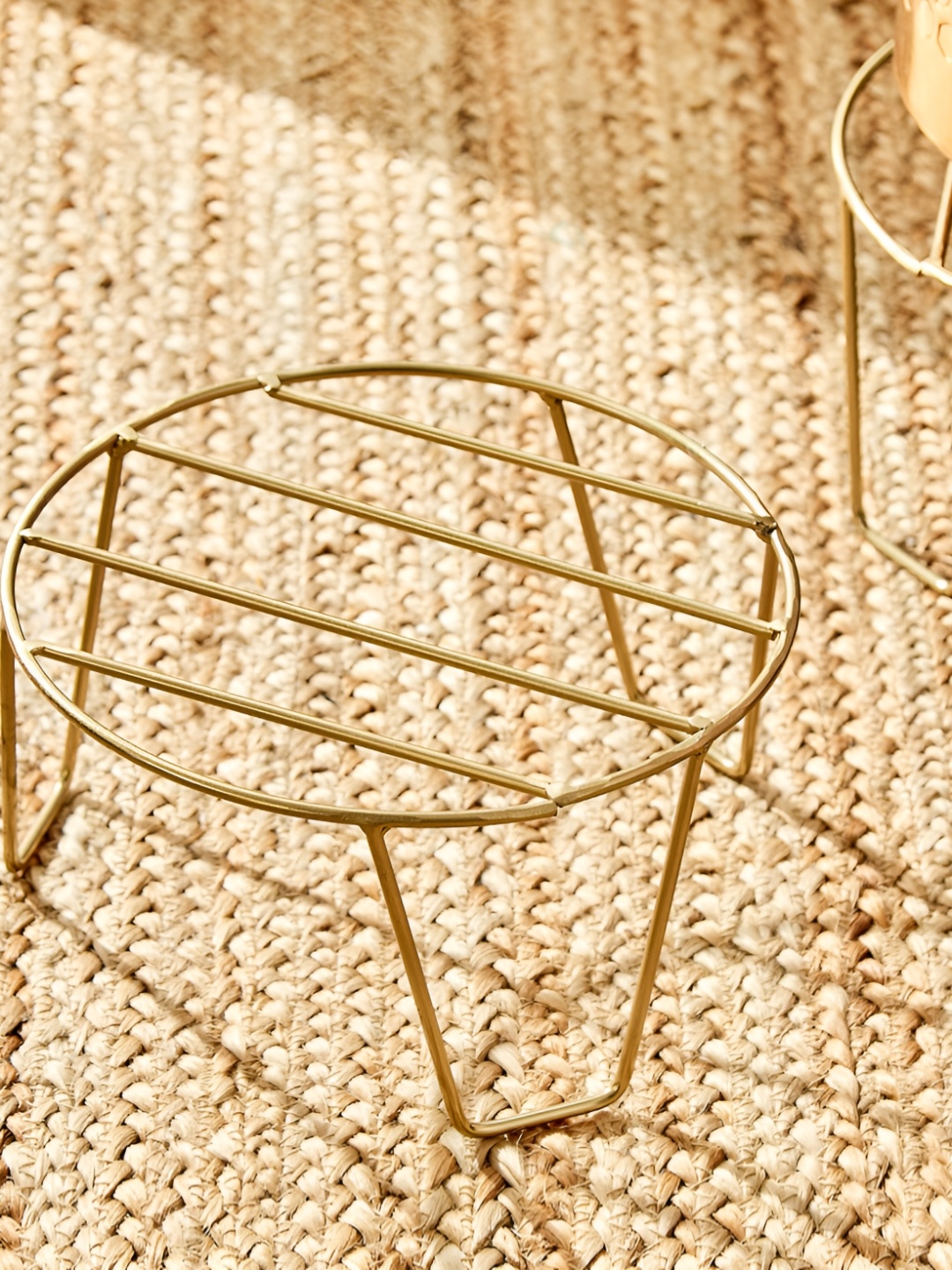 

Home Centre Gold toned Metal Planter Stand