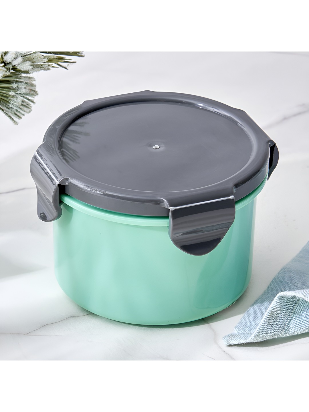

Home Centre Palestine Veda Green & Grey Storage Canister 400ml