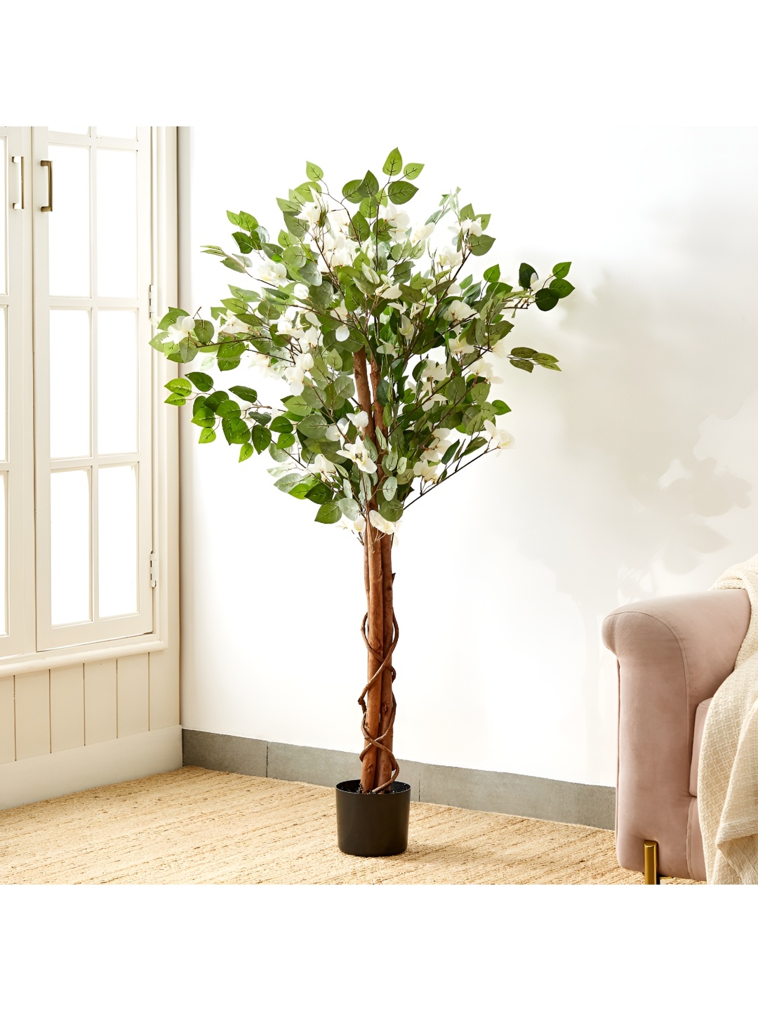 

Home Centre Green & Black Artificial Bougainvillea Tree in Pot