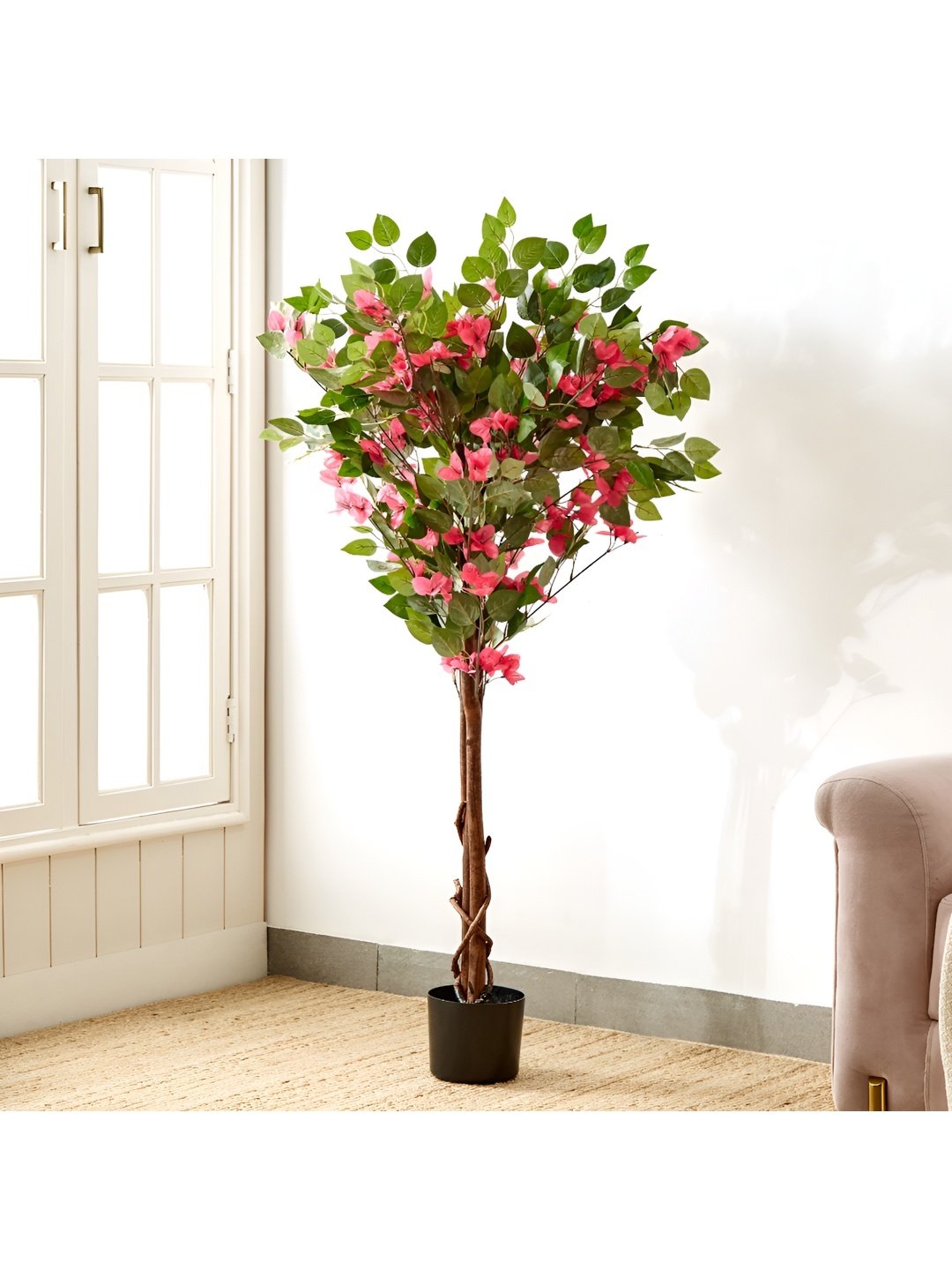 

Home Centre Red & Green Bougainvillea Artificial Tree With Pot