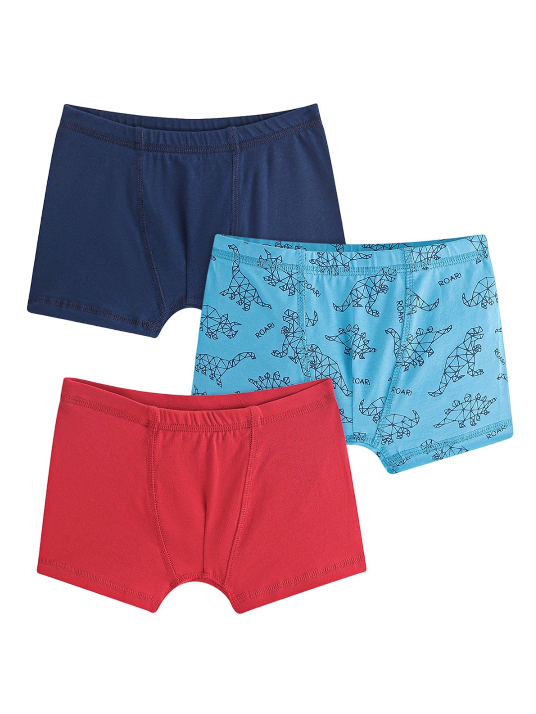 

Honeyhap Boys Pack Of 3 Printed Boy Shorts Briefs 15985982, Navy blue