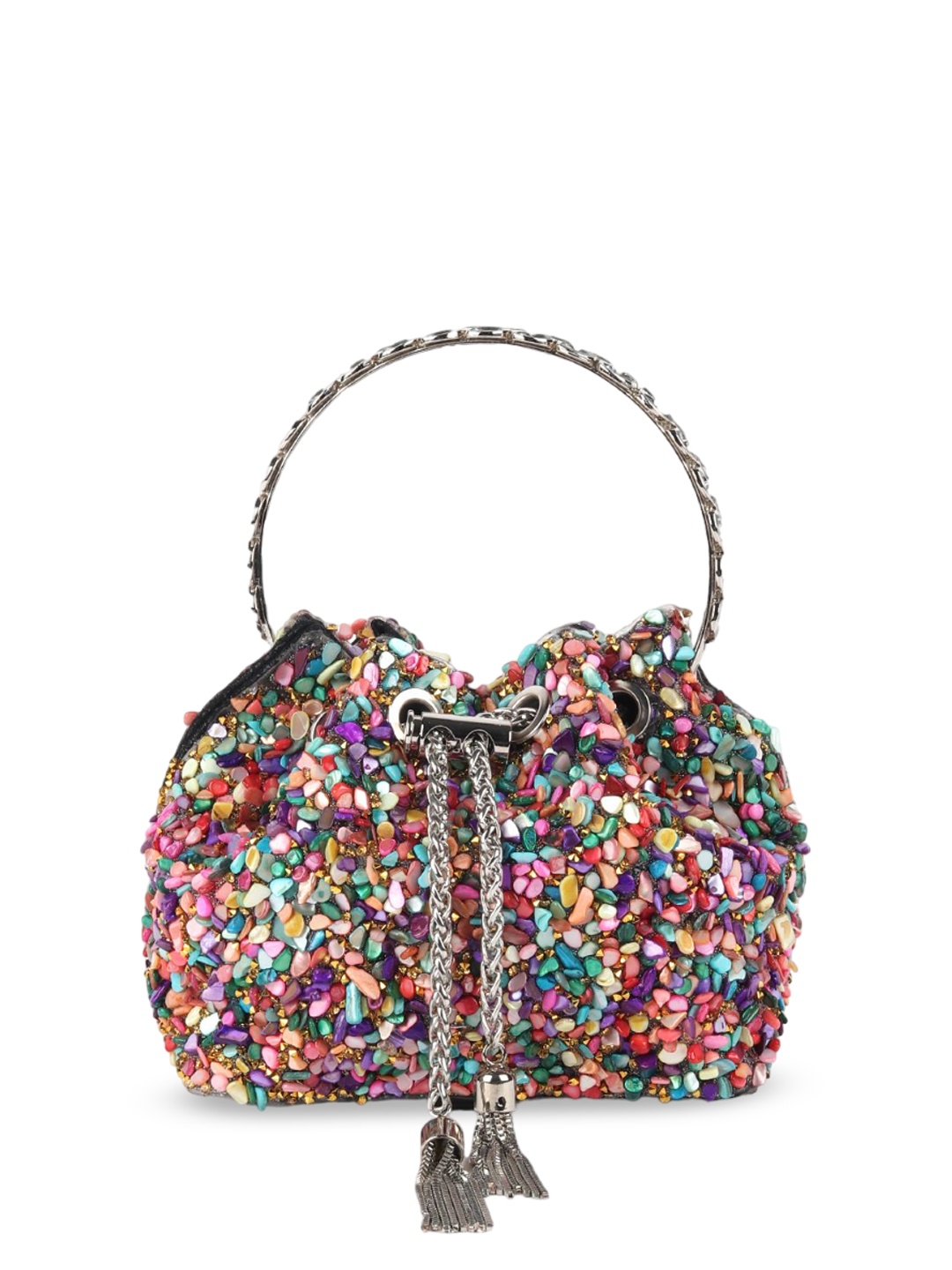 

ODETTE Floral Bucket Shoulder Bag, Green