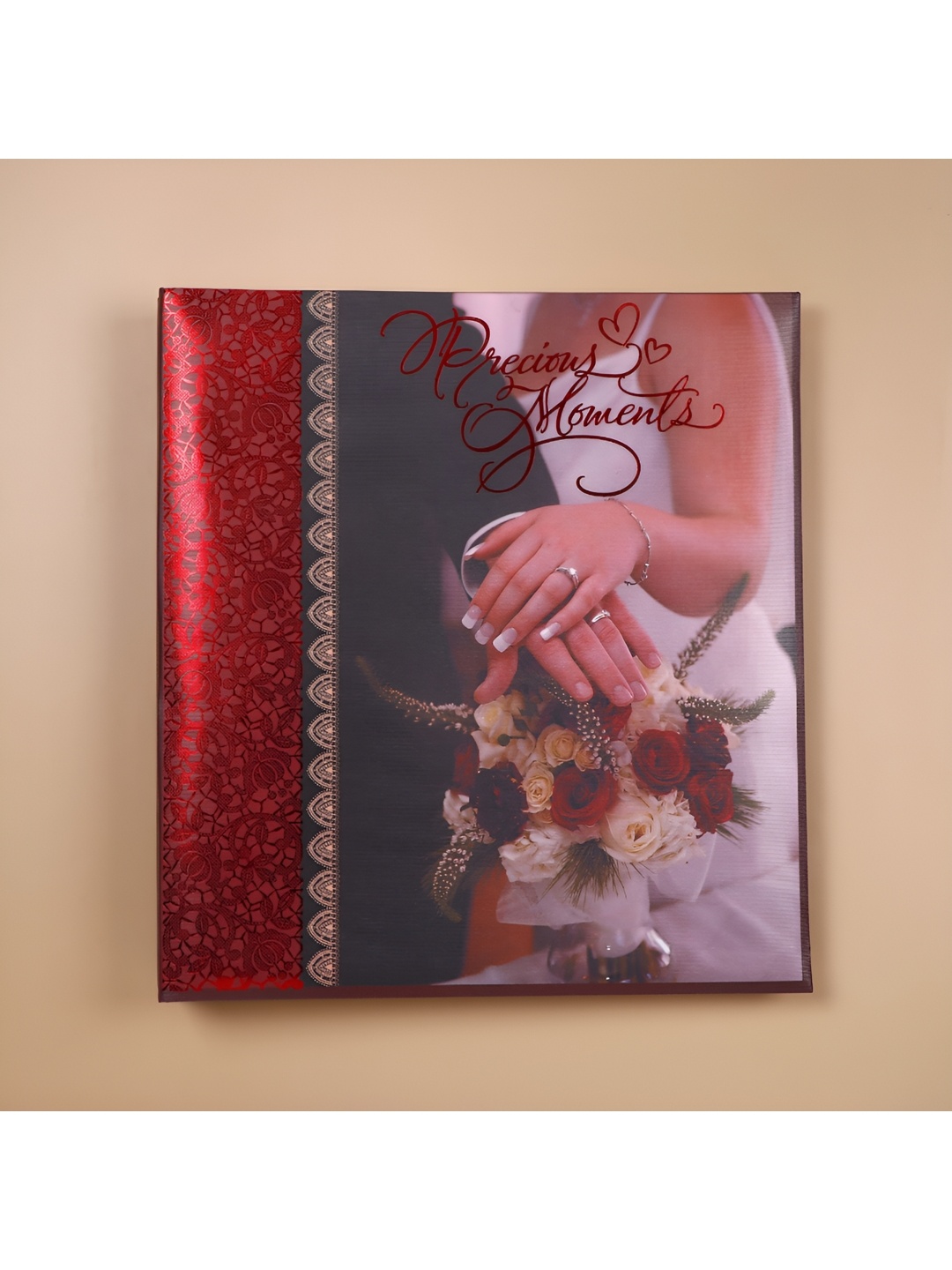 

Archies Red & White Printed Auto Stick Photo Album