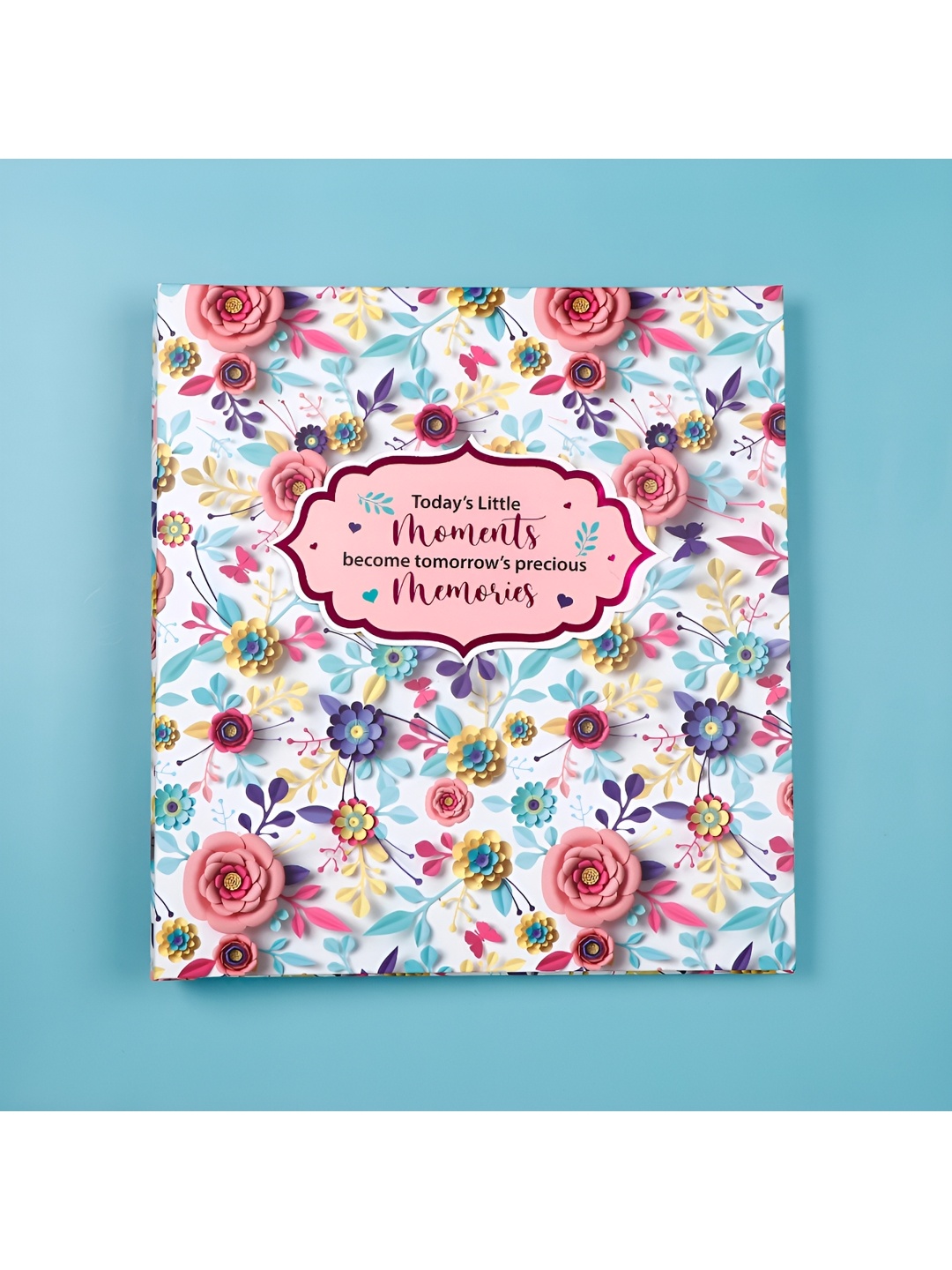 

Archies White & Pink Printed Auto Stick Photo Album