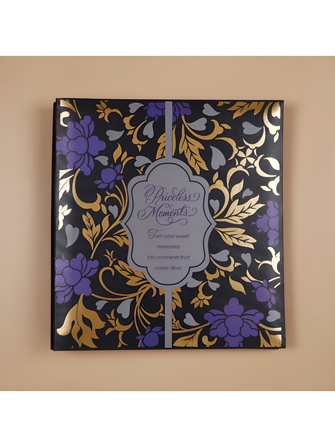 

Archies Purple & Black Printed Auto Stick Photo Album
