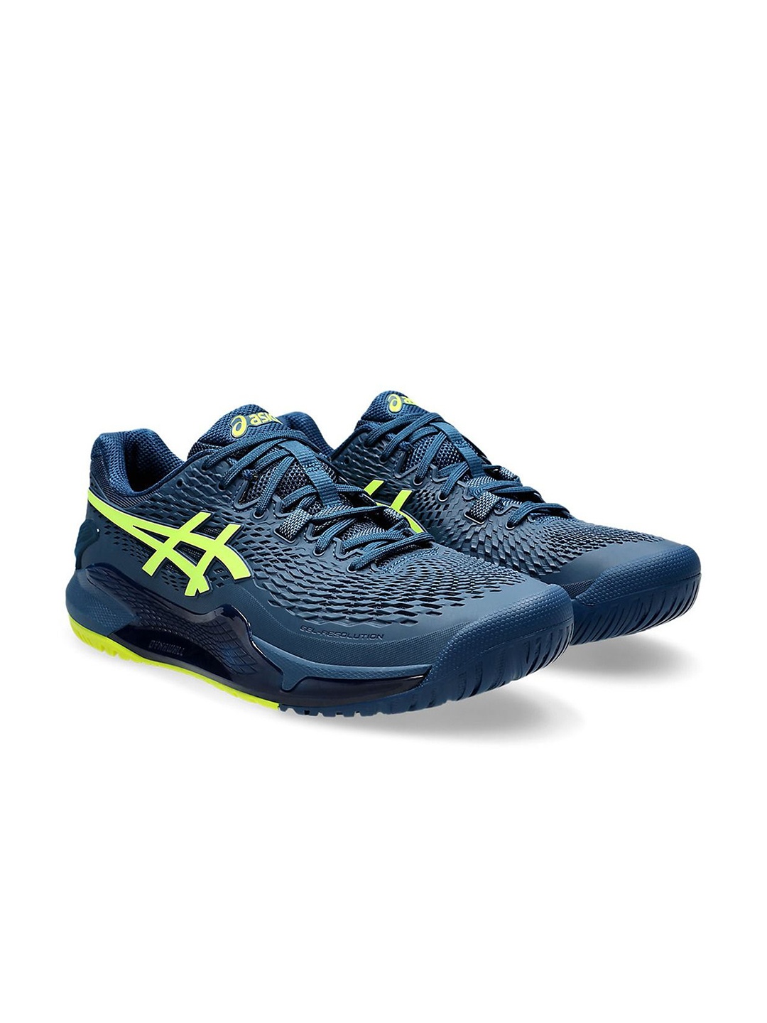 

ASICS GEL-RESOLUTION 9Men Women Non Marking Lace Ups Tennis Shoes, Blue