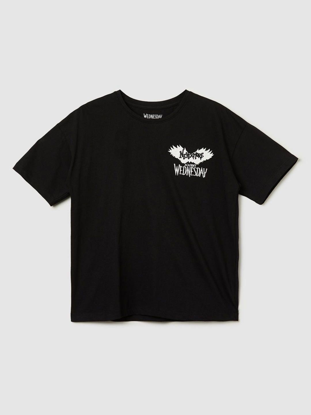 

max Girls Graphic Printed Pure Cotton T-shirt, Black