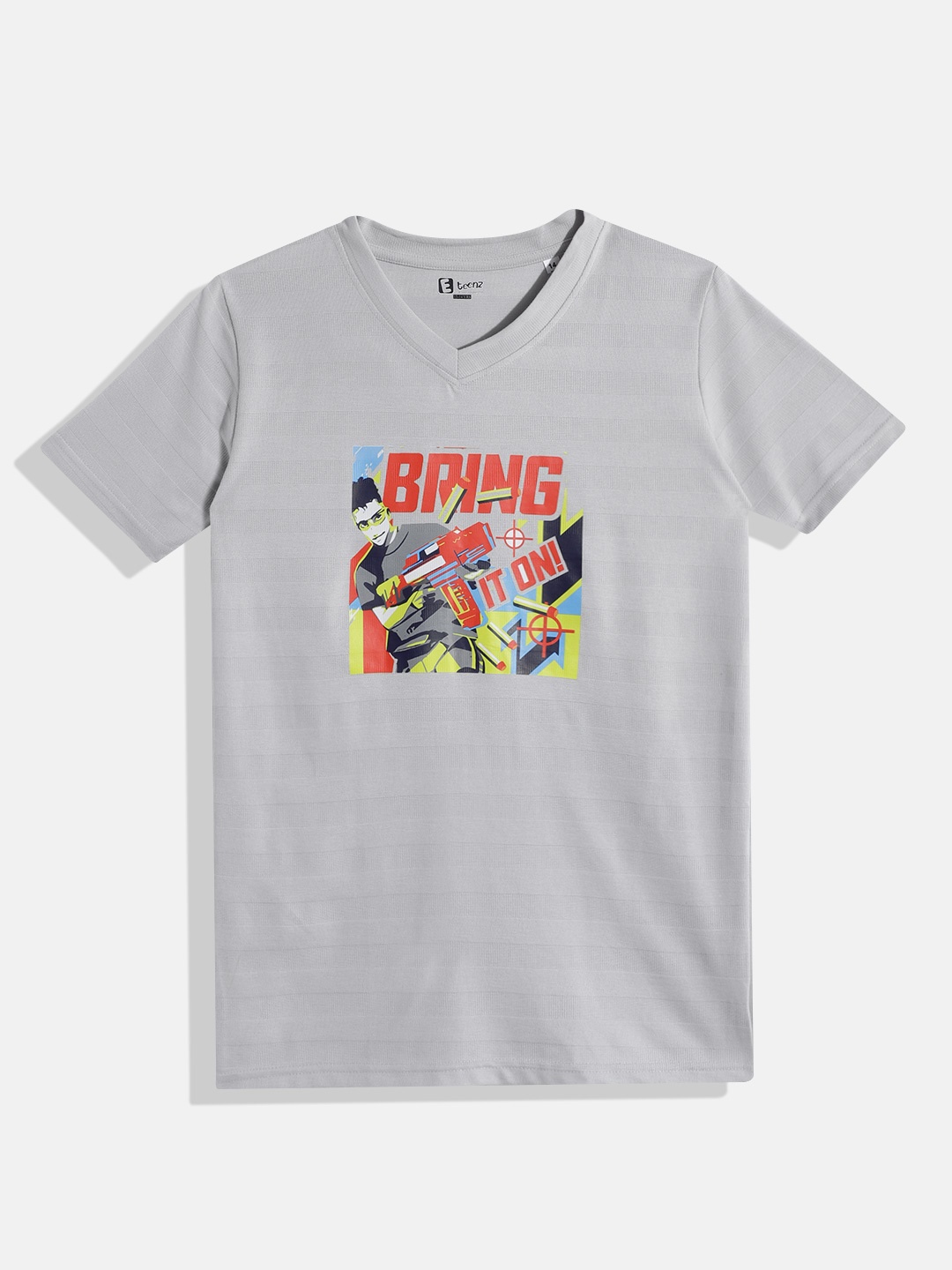 

Eteenz Boys V-Neck T-shirt, Grey