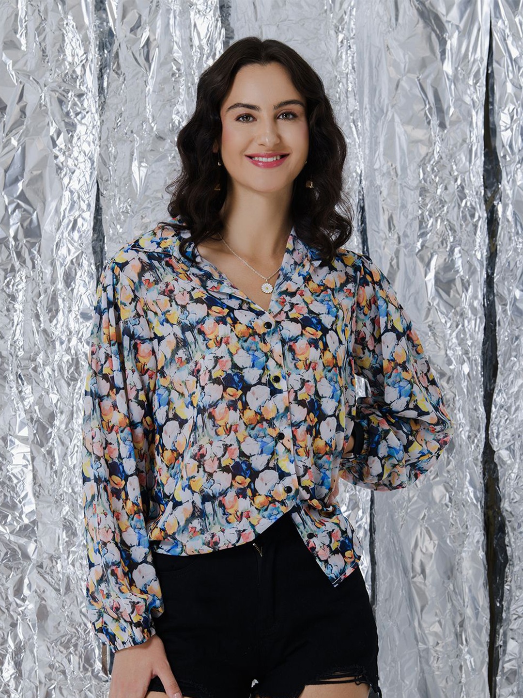 

TANDUL Women Standard Floral Opaque Printed Casual Shirt, Multi