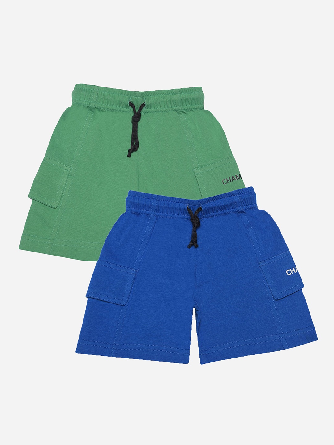 

Dollar Champion Kidswear Pack Of 2 Boys Mid-Rise Regular Fit Cotton Shorts, Green