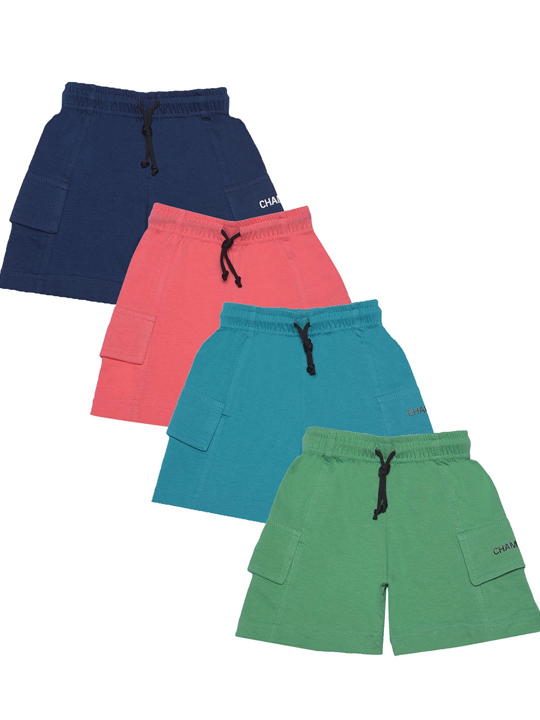 

Dollar Champion Kidswear Pack of 4 Boys Printed Shorts, Navy blue