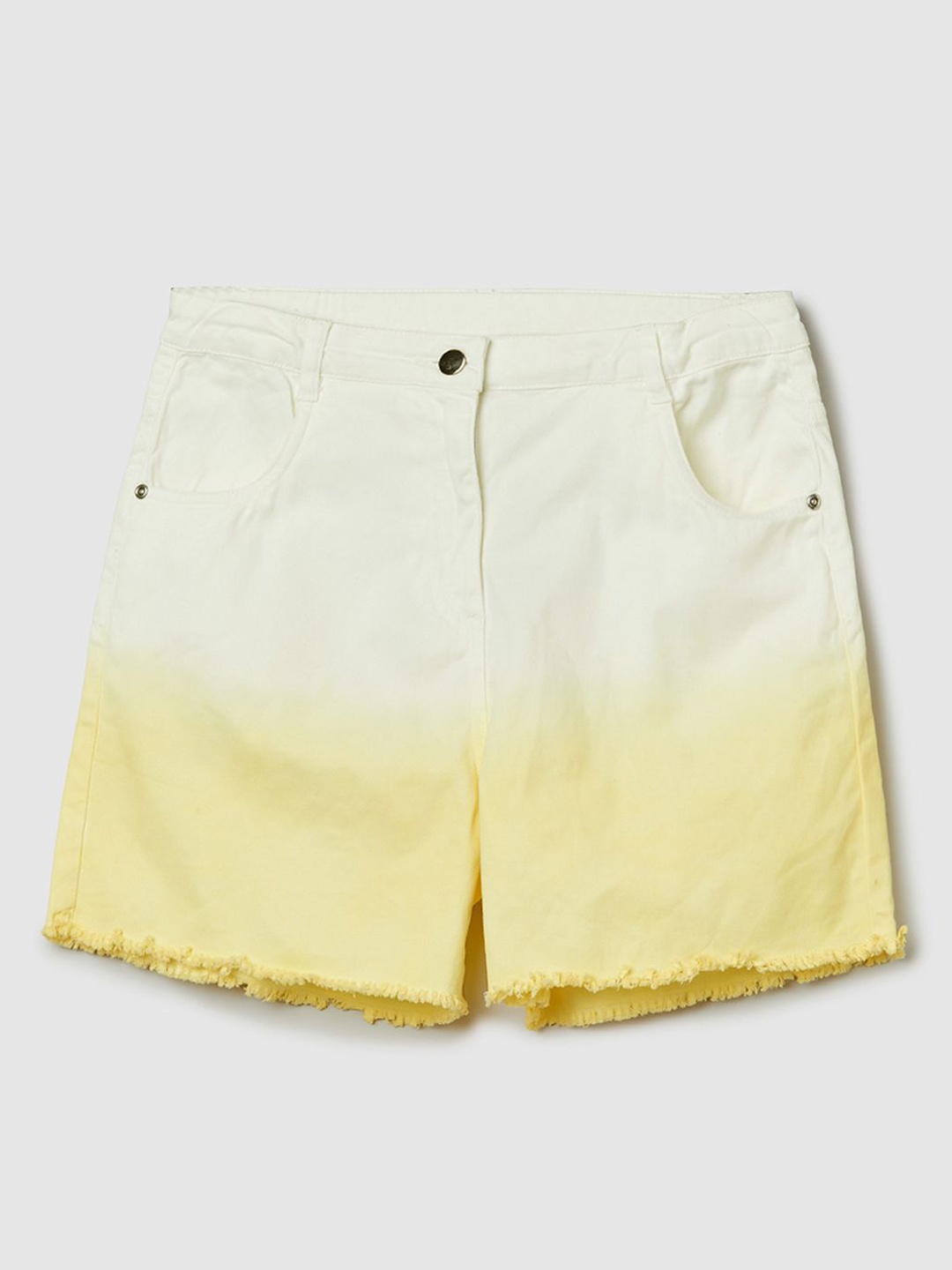 

max Girls Ombre Regular Fit Mid-Rise Regular Shorts, Yellow