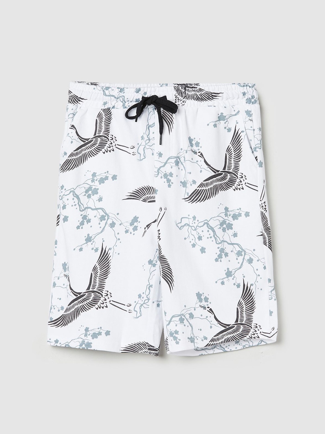 

max Boys Conversational Printed Regular Fit Shorts, White