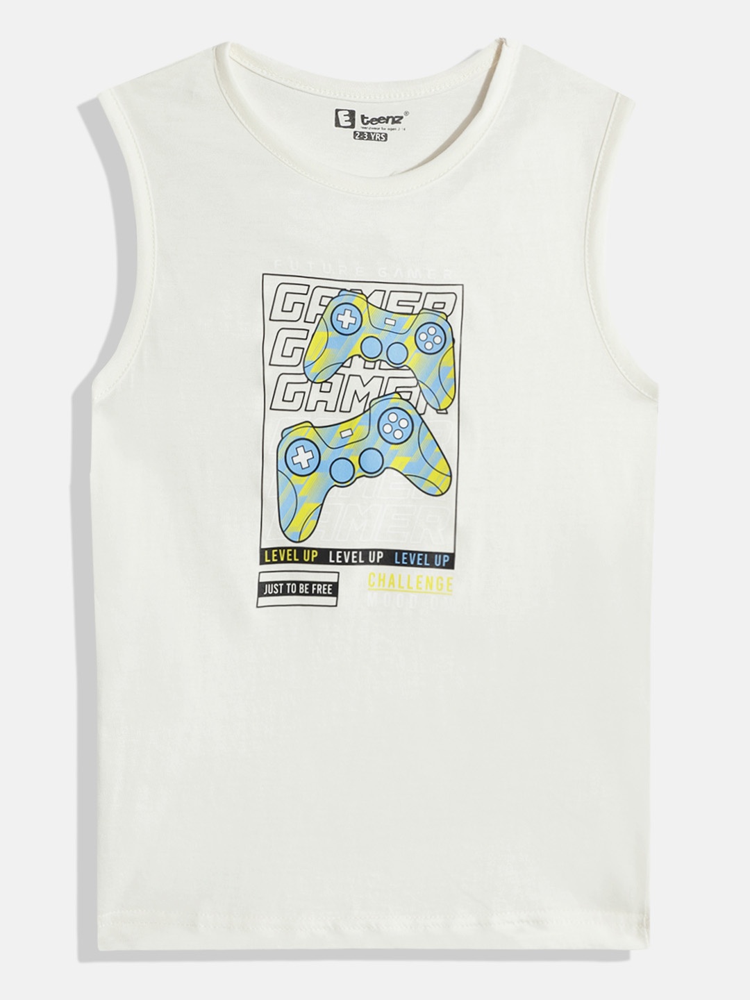 

Eteenz Boys Premium Cotton Graphic Printed T-shirt, White