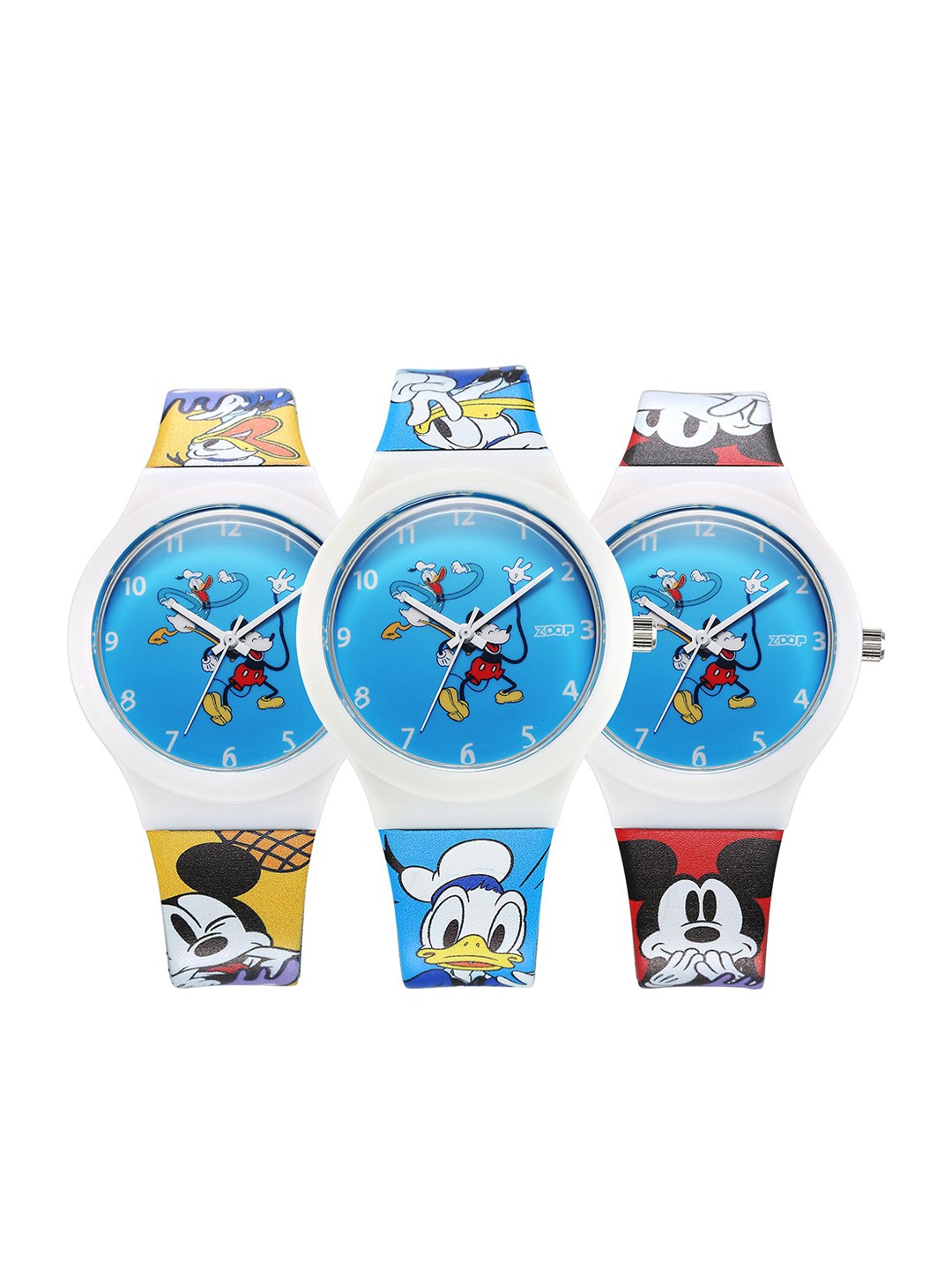 

Zoop By Titan Disney Interchangeable Quartz Analog Red Dial Plastic Strap Watch, Blue