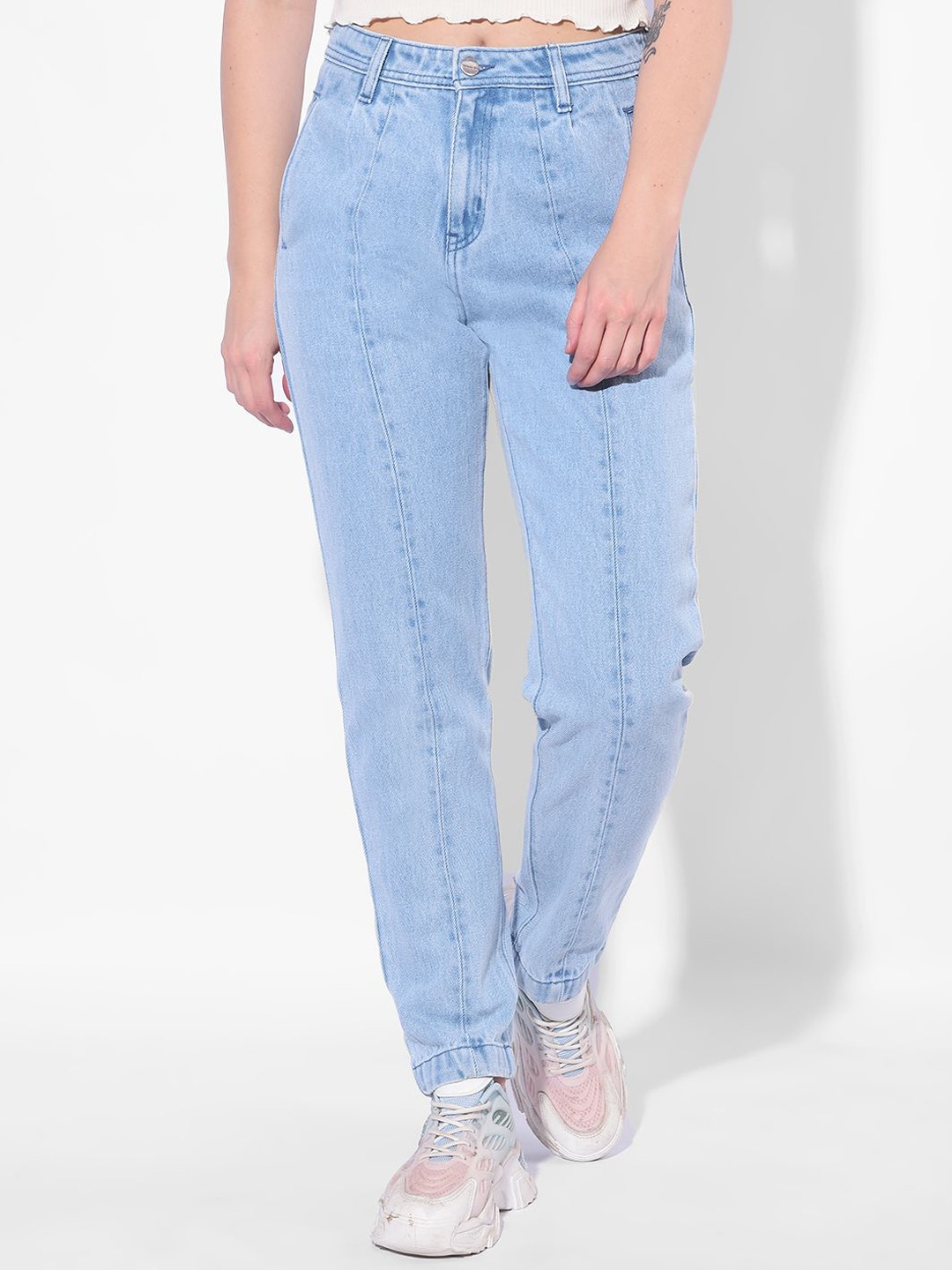 

Numero Uno Women Solid Straight Fit Sustainable Stretchable Jeans, Blue