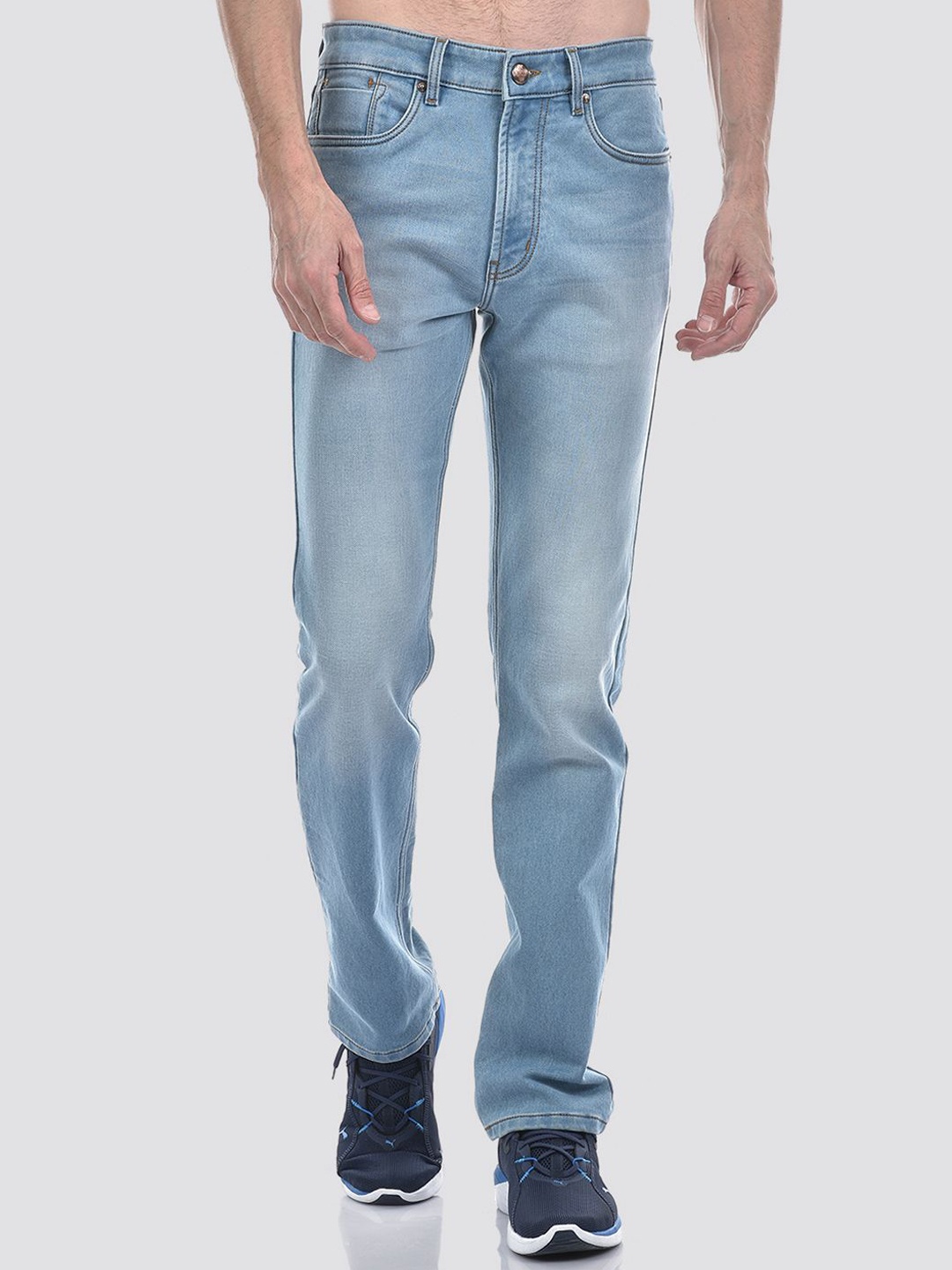

Numero Uno Men Solid Tappered Fit Sustainable Stretchable Jeans, Blue