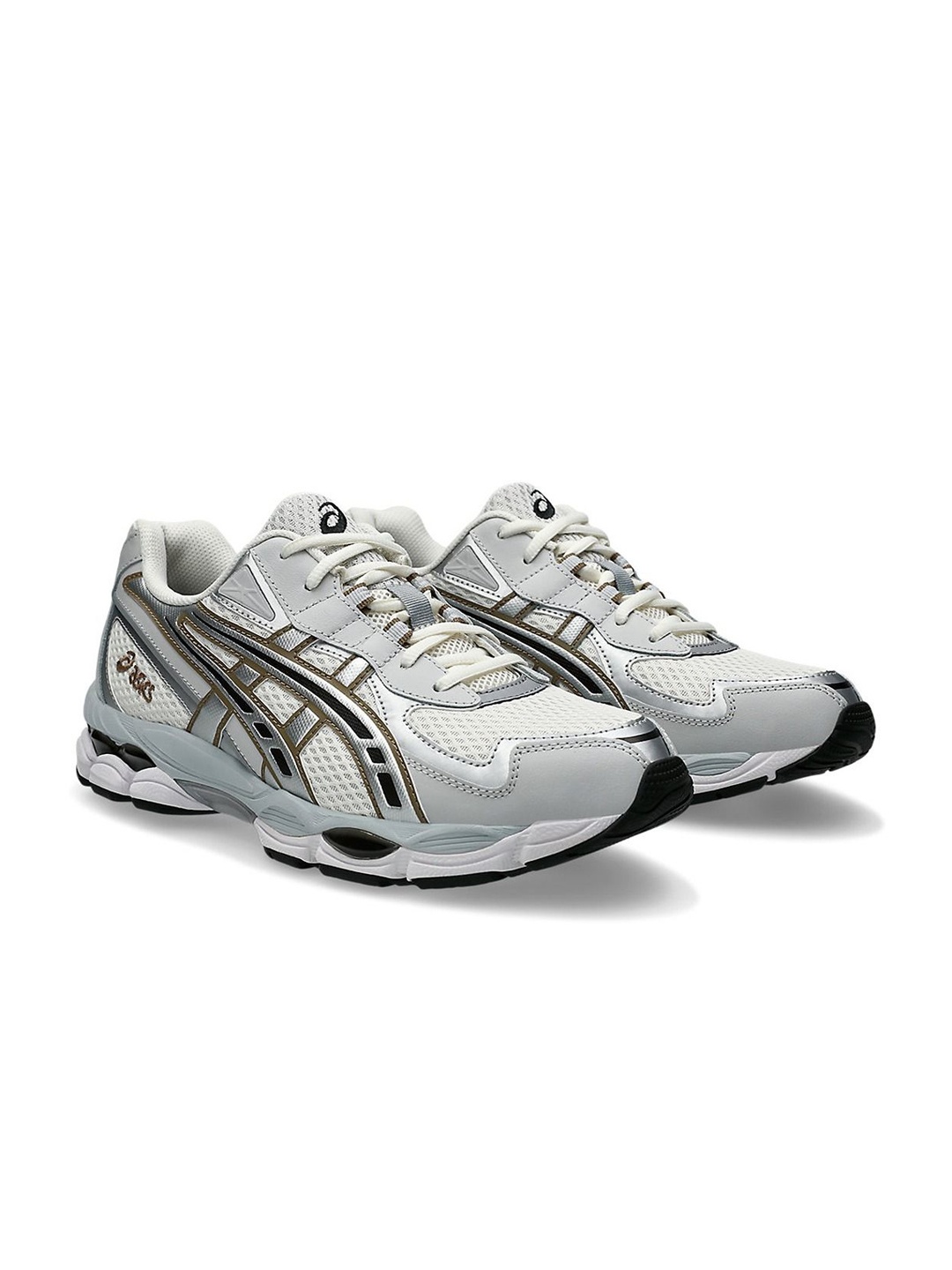 

ASICS GEL-NYC 2055 Unisex Leather Woven Design Sneakers, Silver