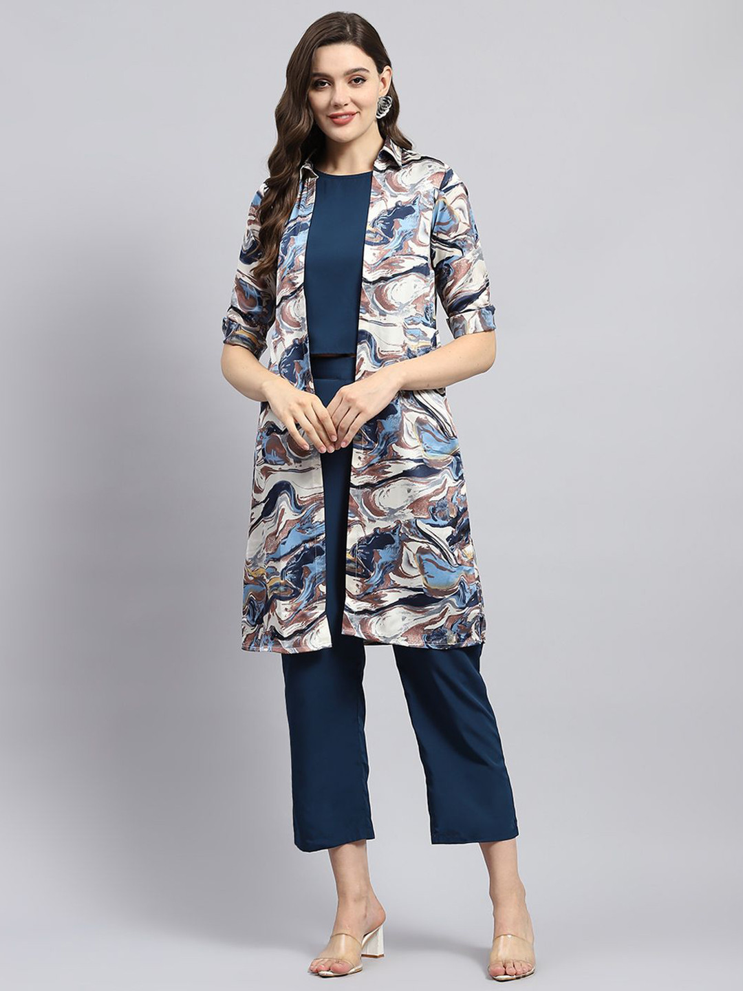 

Monte Carlo Top With Trouser & Shrug, Blue