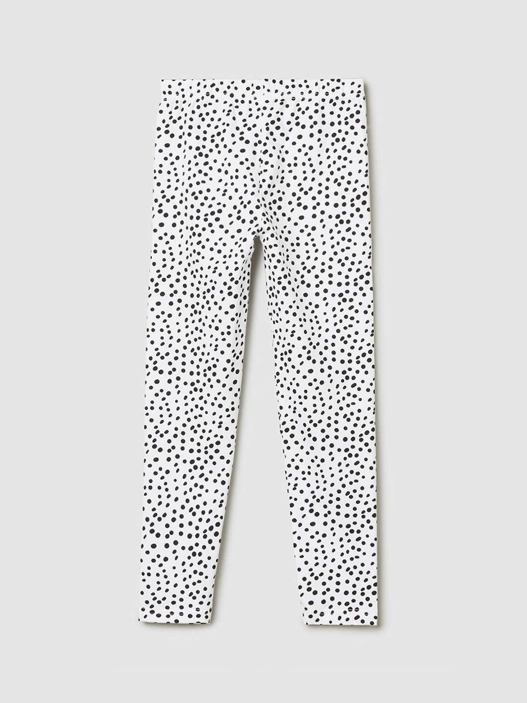 

max Girls Printed Ankle-Length Leggings, White