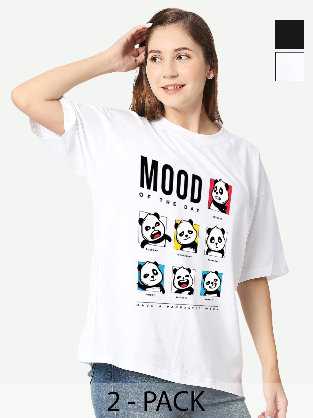 

STATUS MANTRA Women 2 Printed Pockets T-shirt, Multi