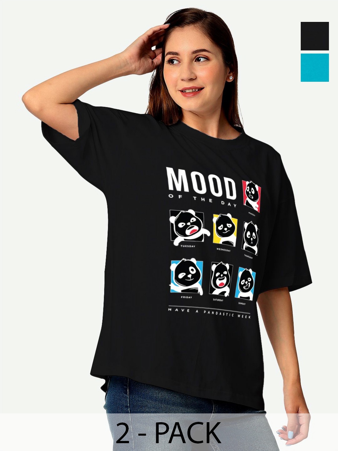 STATUS MANTRA Women Typography 2 Extended Sleeves Pockets T-shirt, Multi