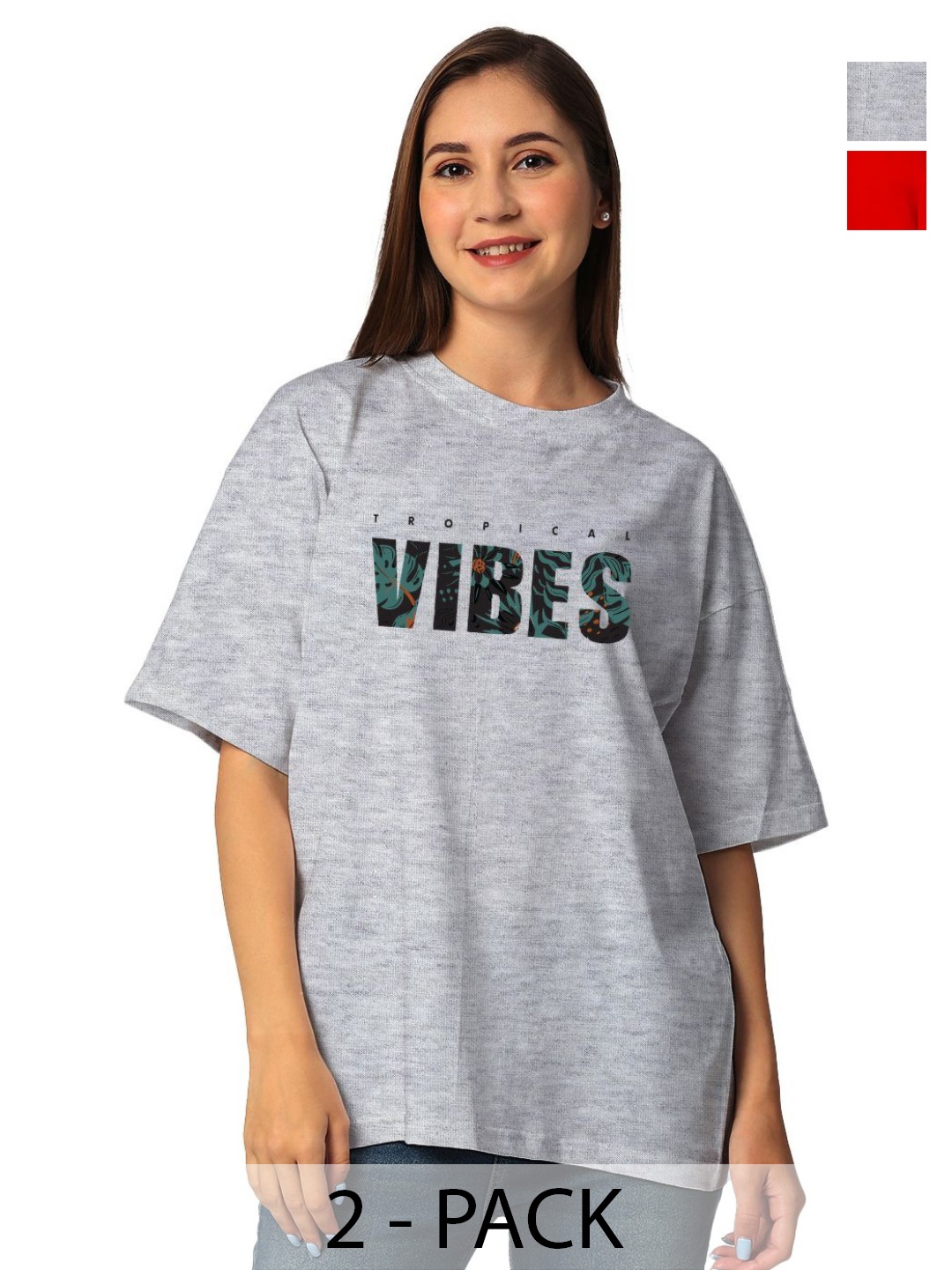 

STATUS MANTRA Women Typography 2 Checked T-shirt, Multi