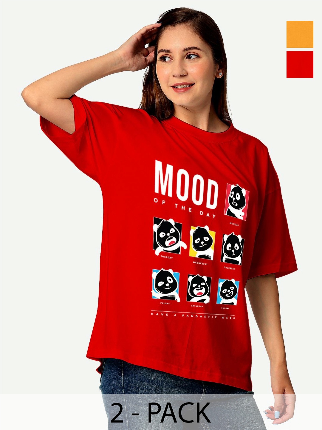 

STATUS MANTRA Women Typography 2 Printed Extended Sleeves T-shirt, Multi