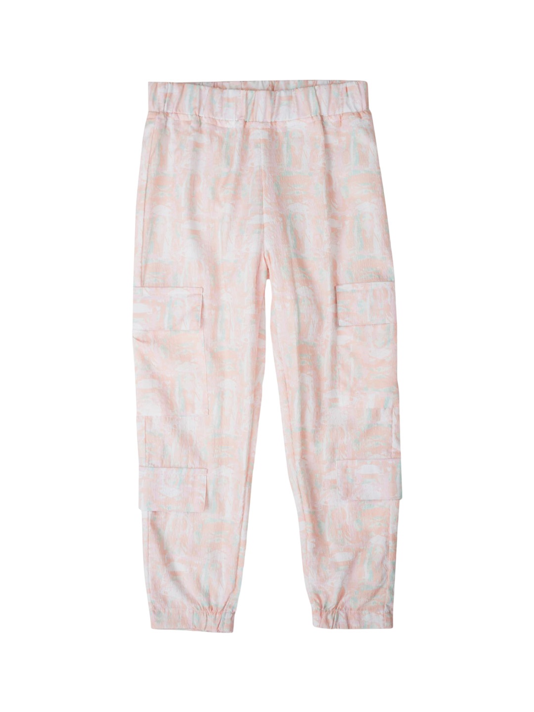 

Gini and Jony Girls Mid-Rise Cotton Joggers, Pink