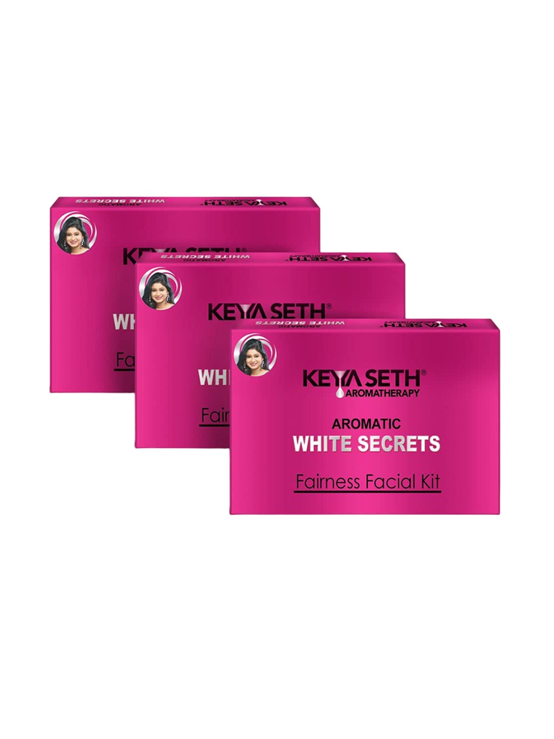 

KEYA SETH Aromatic Set of 3 White Secrets Fairness Facial Kit - 23 g each, Pink