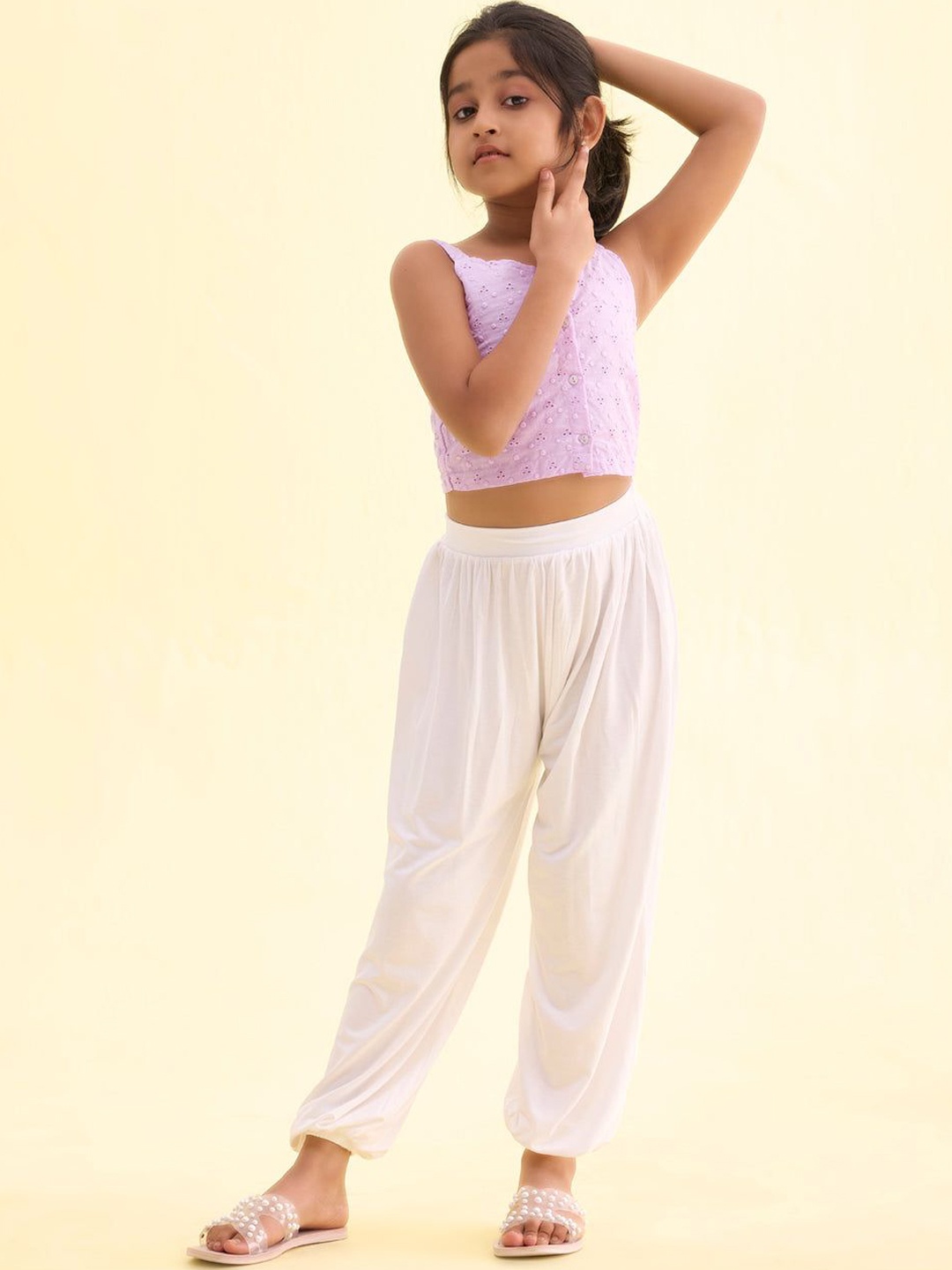 

Go Colors Girls Harem Pants, White