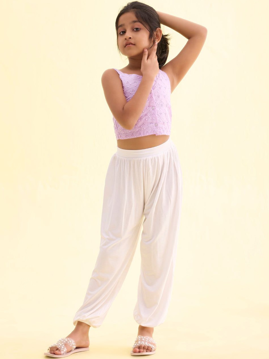

Go Colors Girls Harem Pants, White