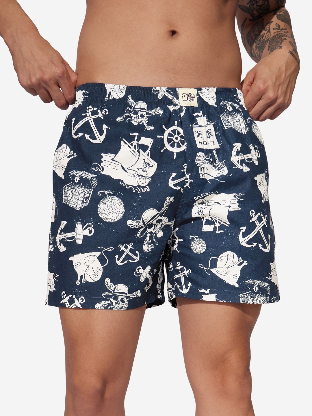 

The Souled Store Navy Blue Color Pure Cotton Printed Boxers