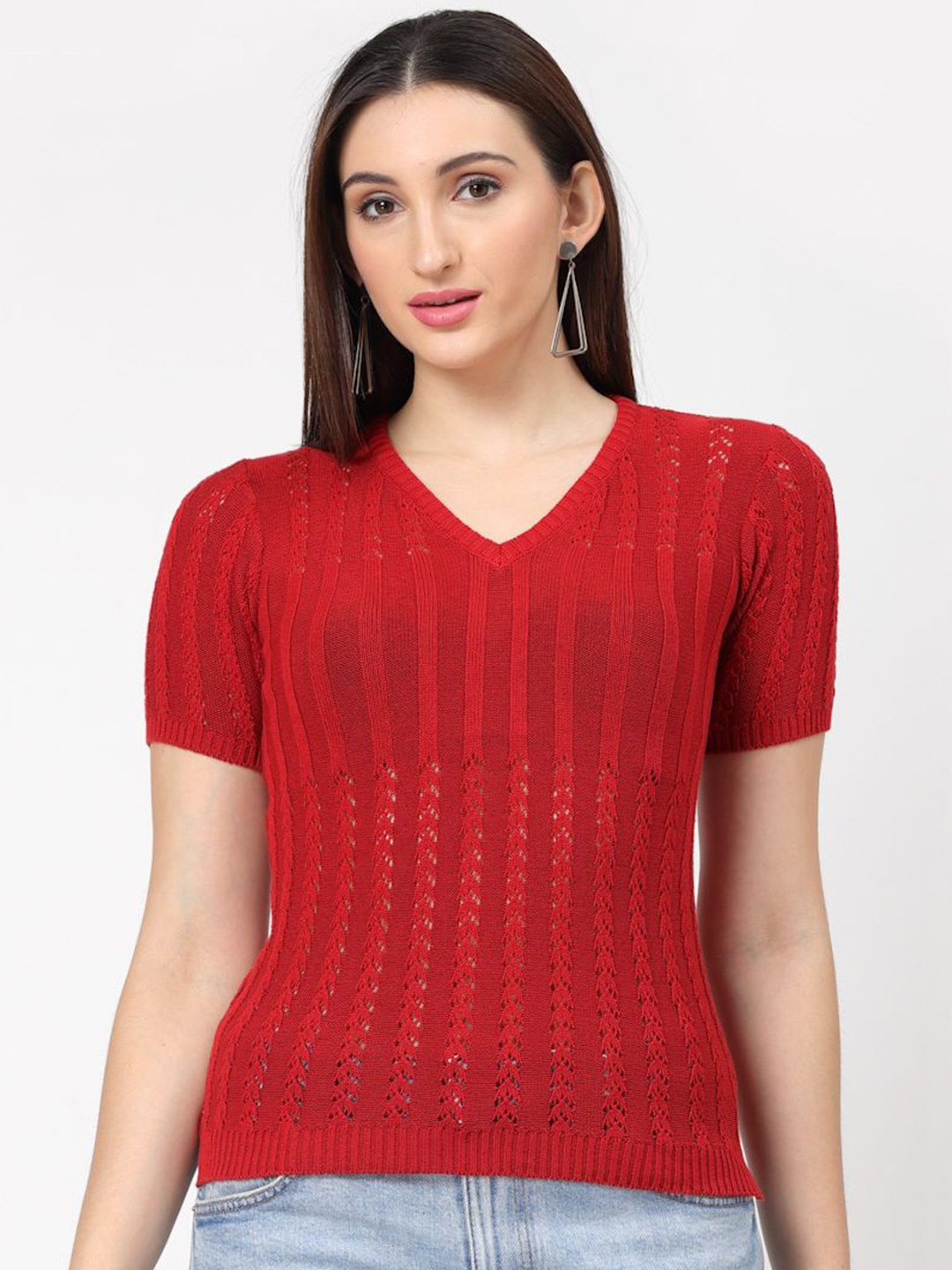 

Kalt Women's Cotton Casual Top, Red