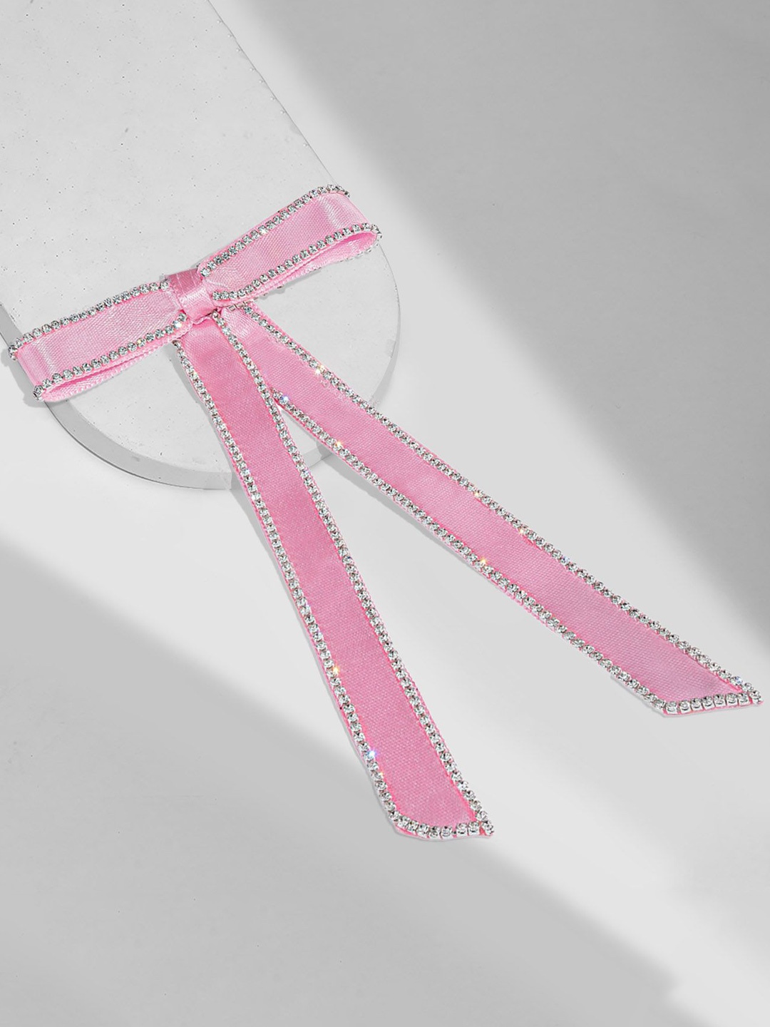 

HAIR DRAMA CO. Women Embellished Alligator Hair Clip, Pink