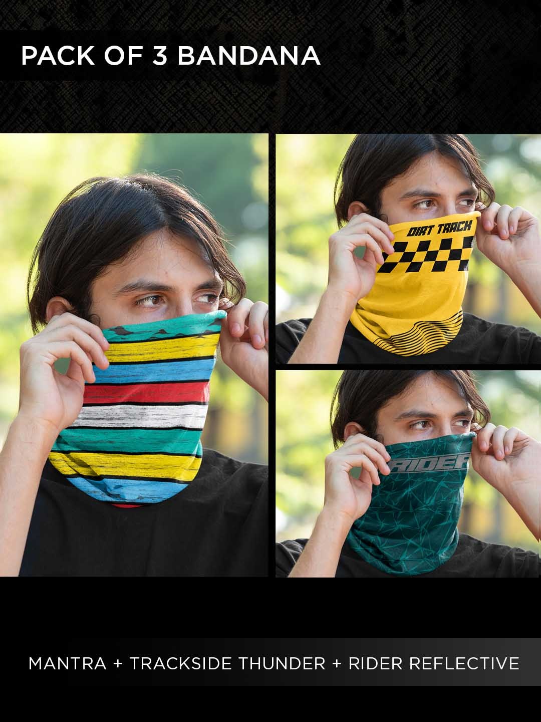 

WANDERLOOMS Unisex Pack of 3 Breathable Bandana Headband, Green
