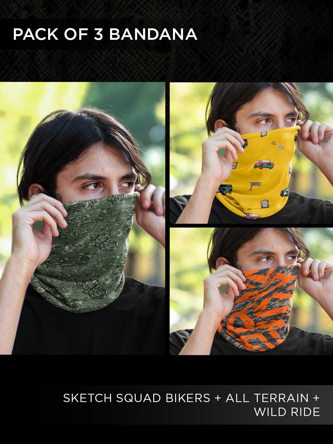 

WANDERLOOMS Unisex Bandana Headband, Green