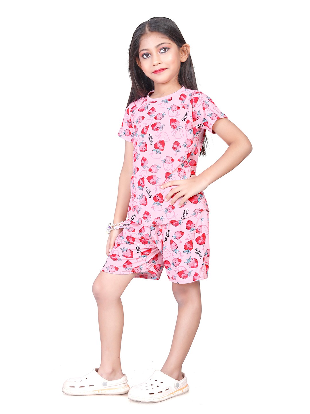

4JSTAR Printed Nightsuit Set, Red