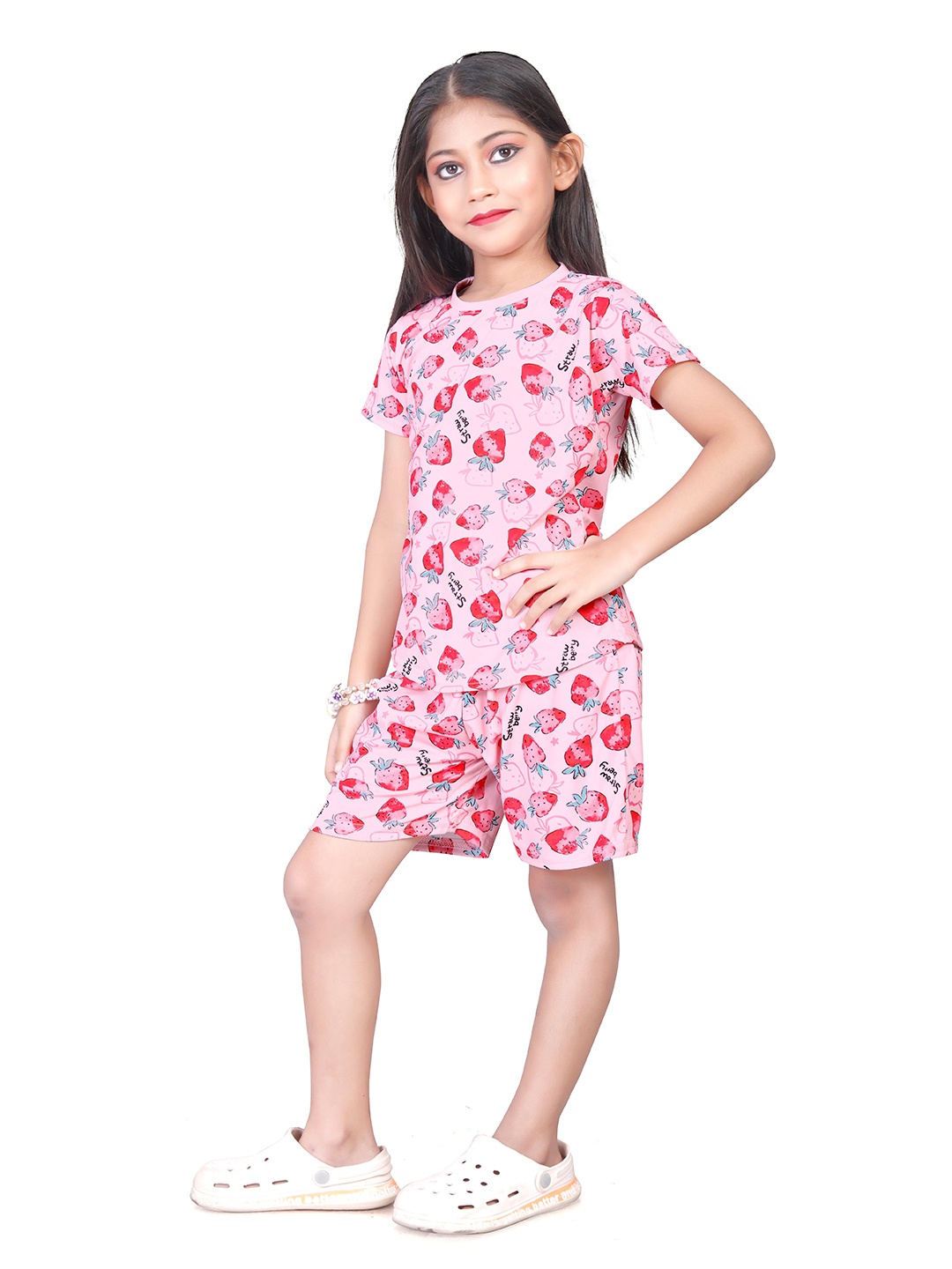 

4JSTAR Graphic Printed Night suit, Red