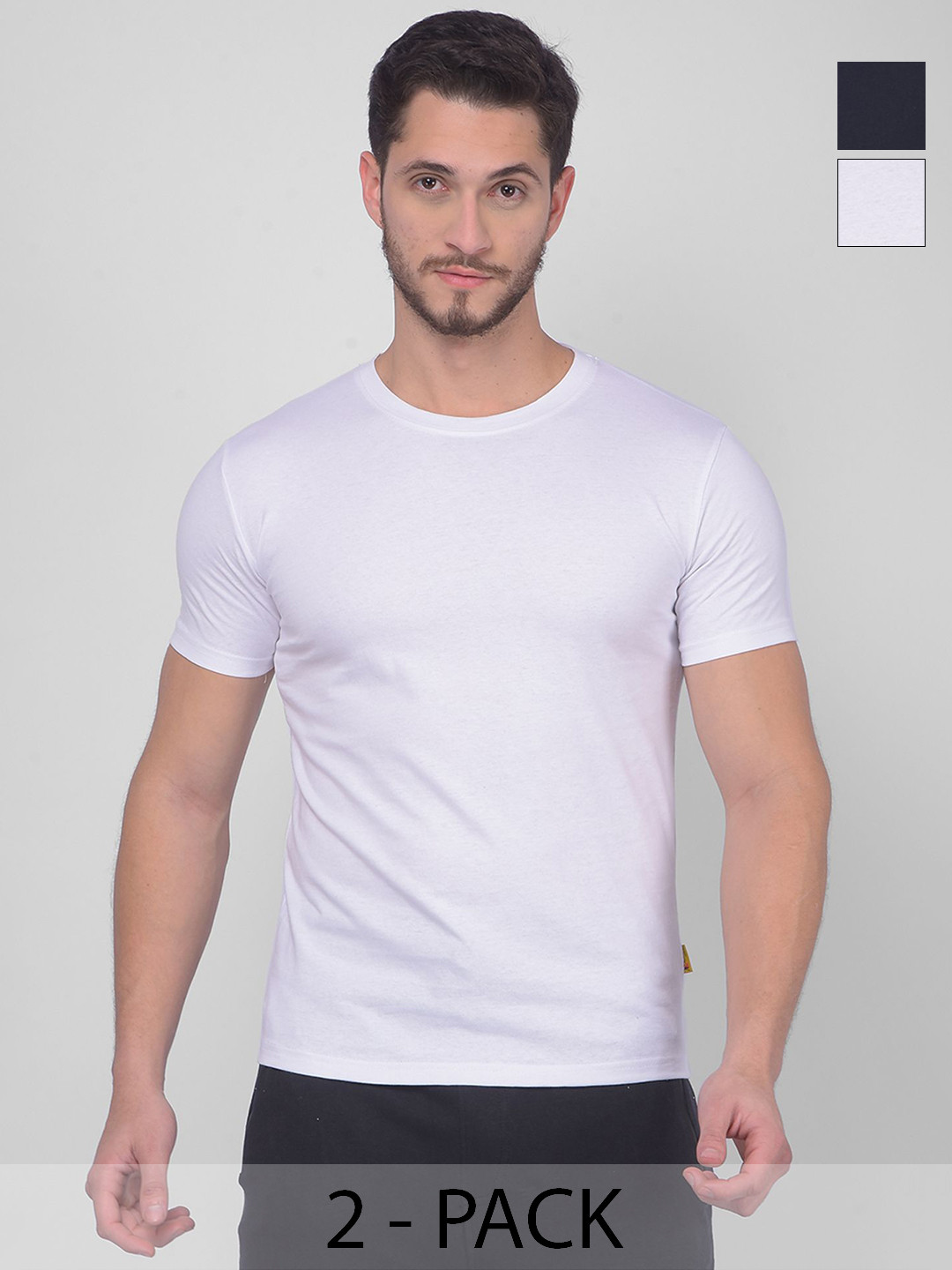 

Zeal Men Solid Round Neck Cotton T-Shirt, Navy blue