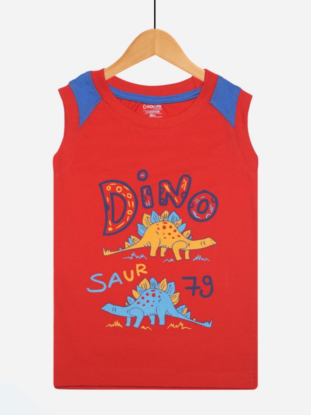 

Dollar Champion Kidswear Boys Graphic Printed Round Neck Cotton T-Shirt, Red