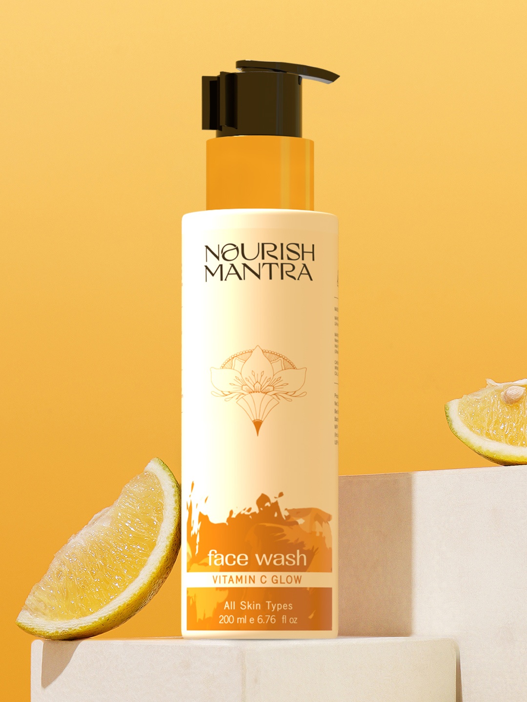

Nourish Mantra Vitamin C Glow Face Wash for Fine Lines & Wrinkles - 200 ml, Orange