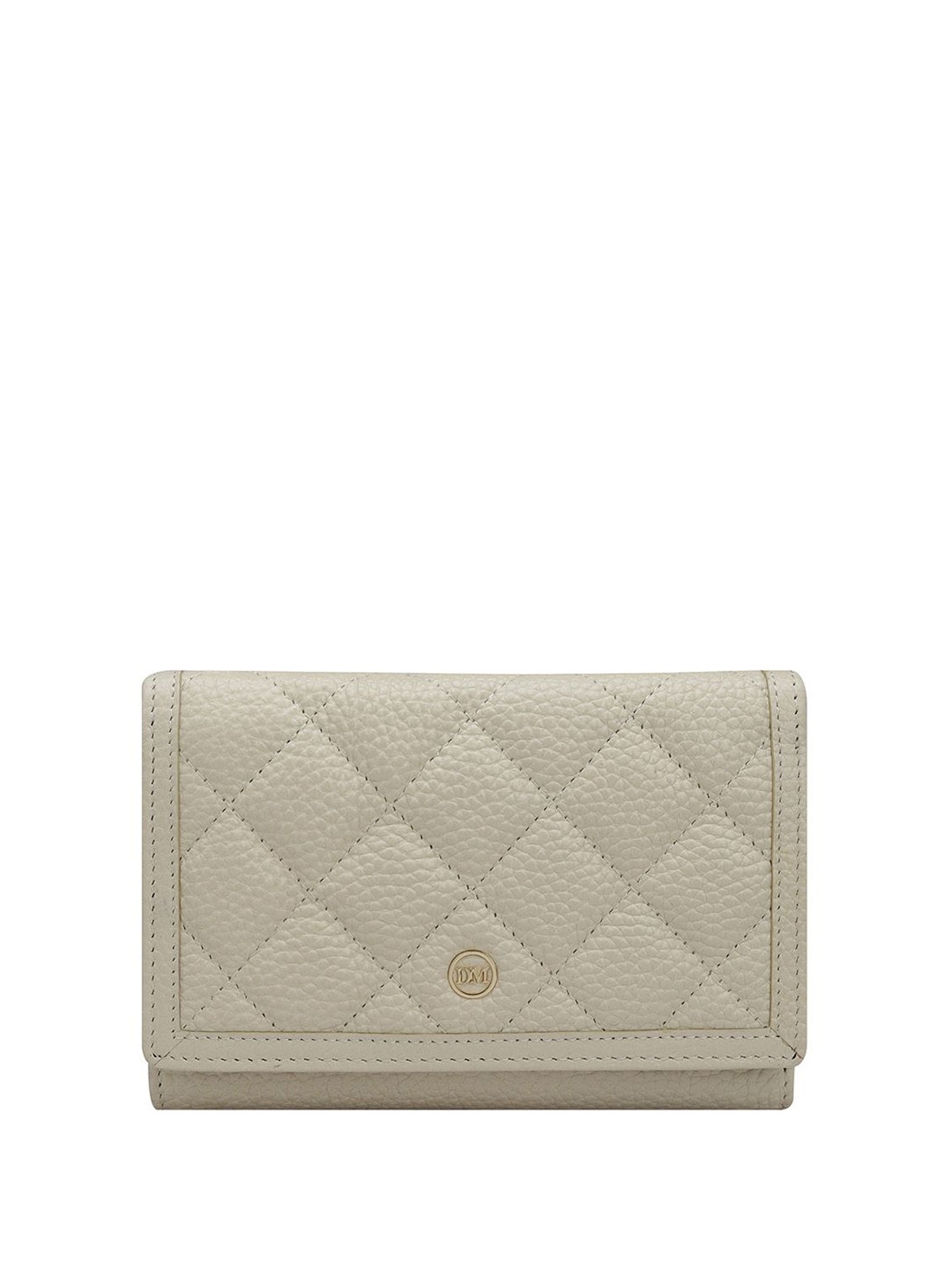 

Da Milano Women Brand Logo Leather Two Fold Wallet, White