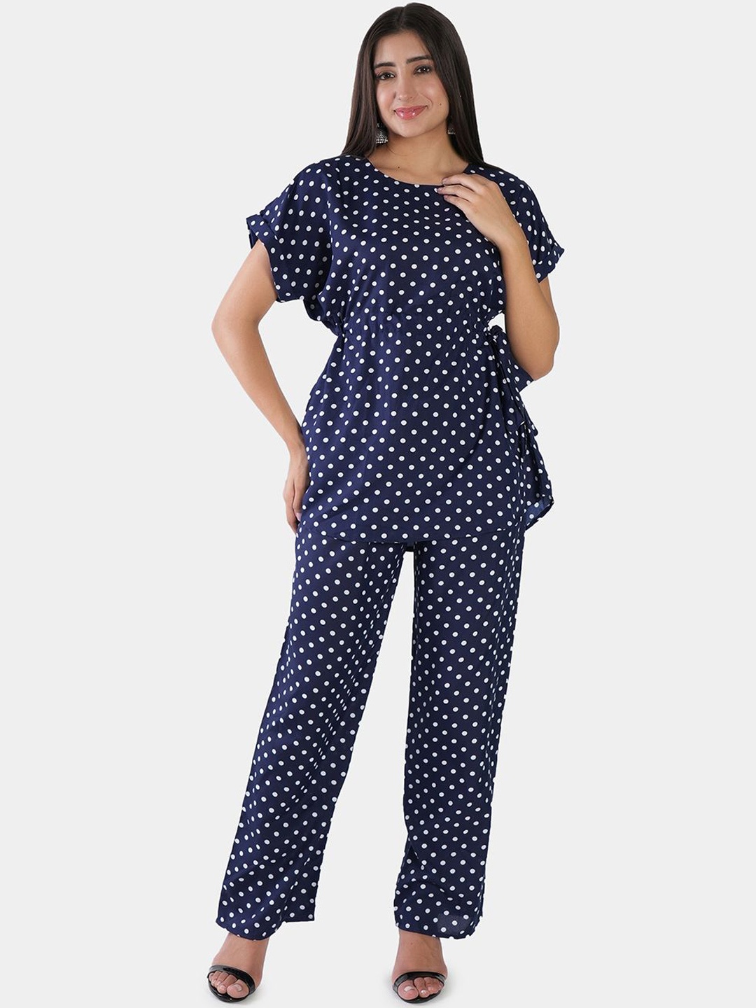 

BAESD Printed Top With Palazzo Co-Ords, Blue