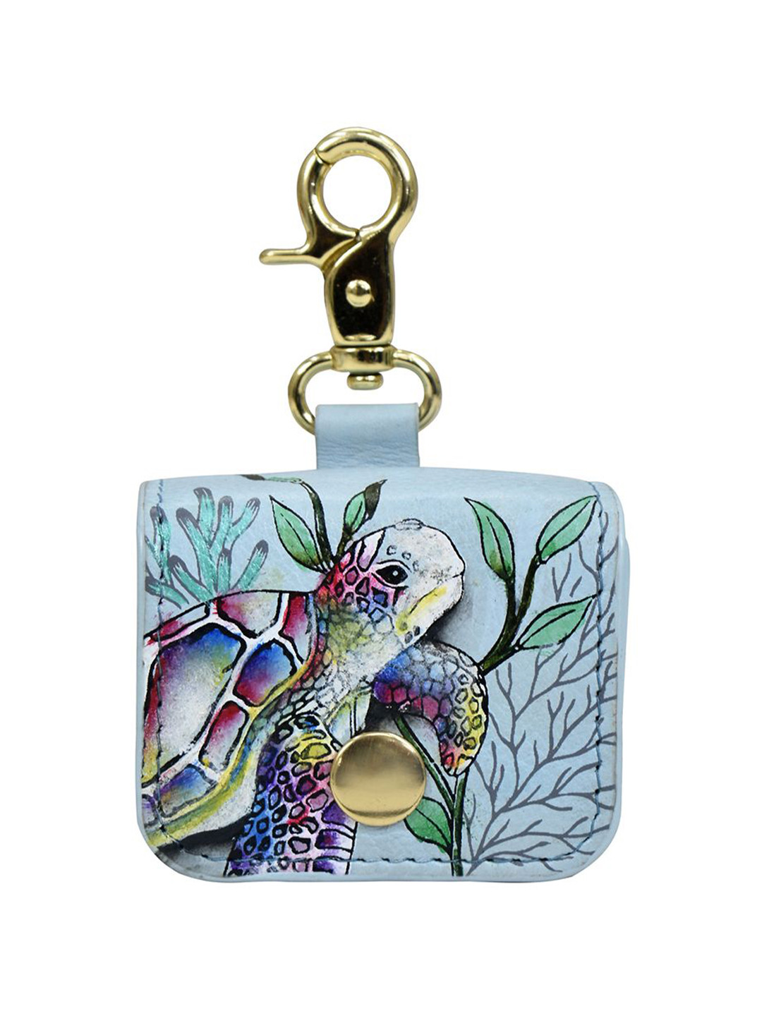 

Anuschka Printed Leather Airpod Pro Case, Blue