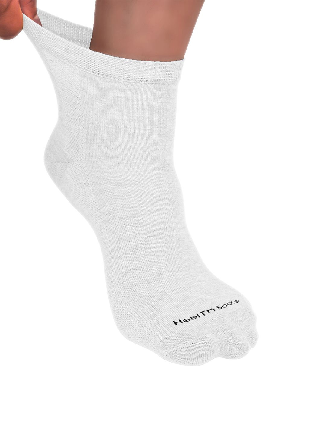 

FOOTPRINT Men Seamless Organic Cotton Ankle-Length Bamboo Socks, Off white