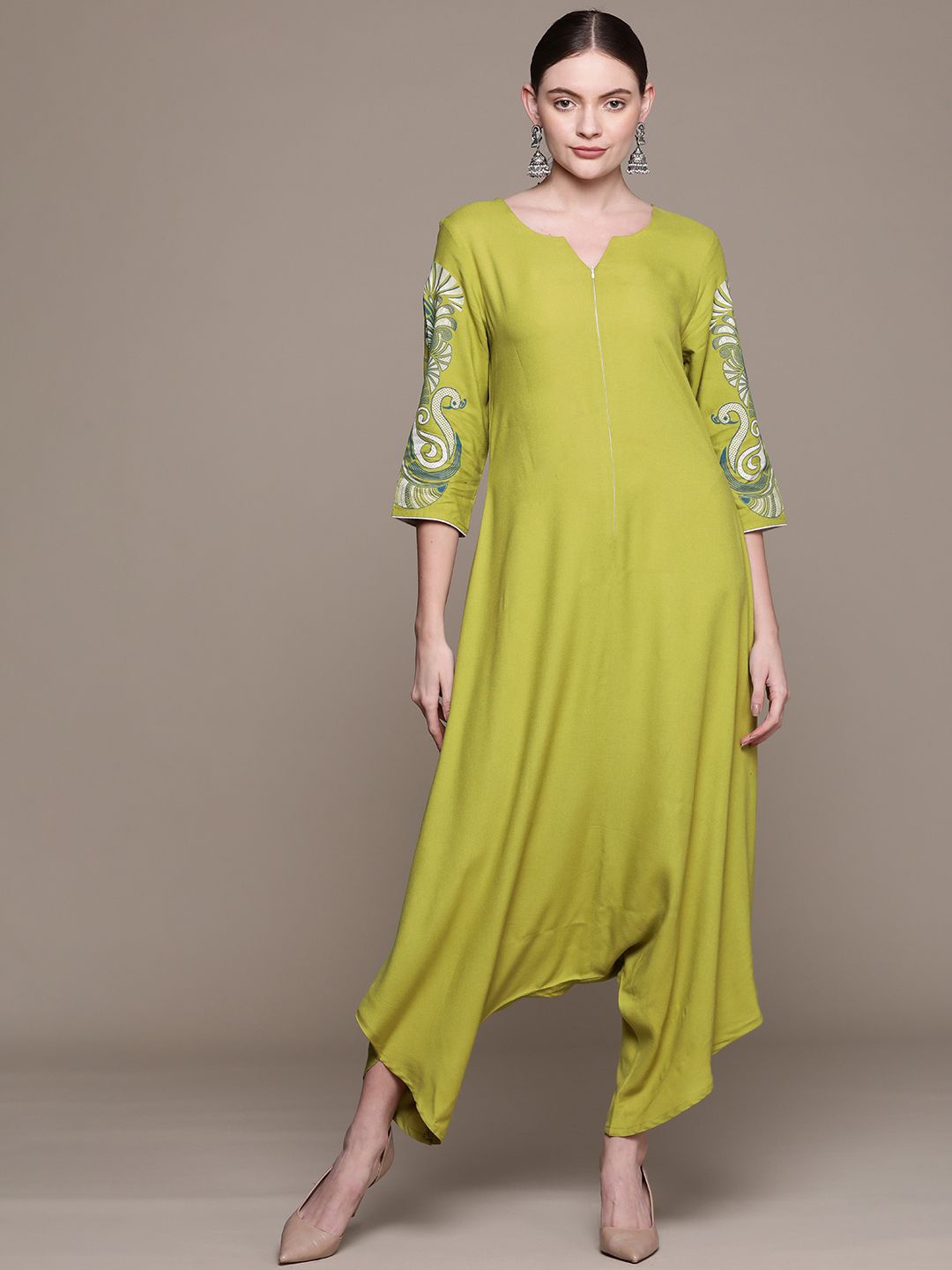 

ZIYAA Ethnic Basic Jumpsuit, Green