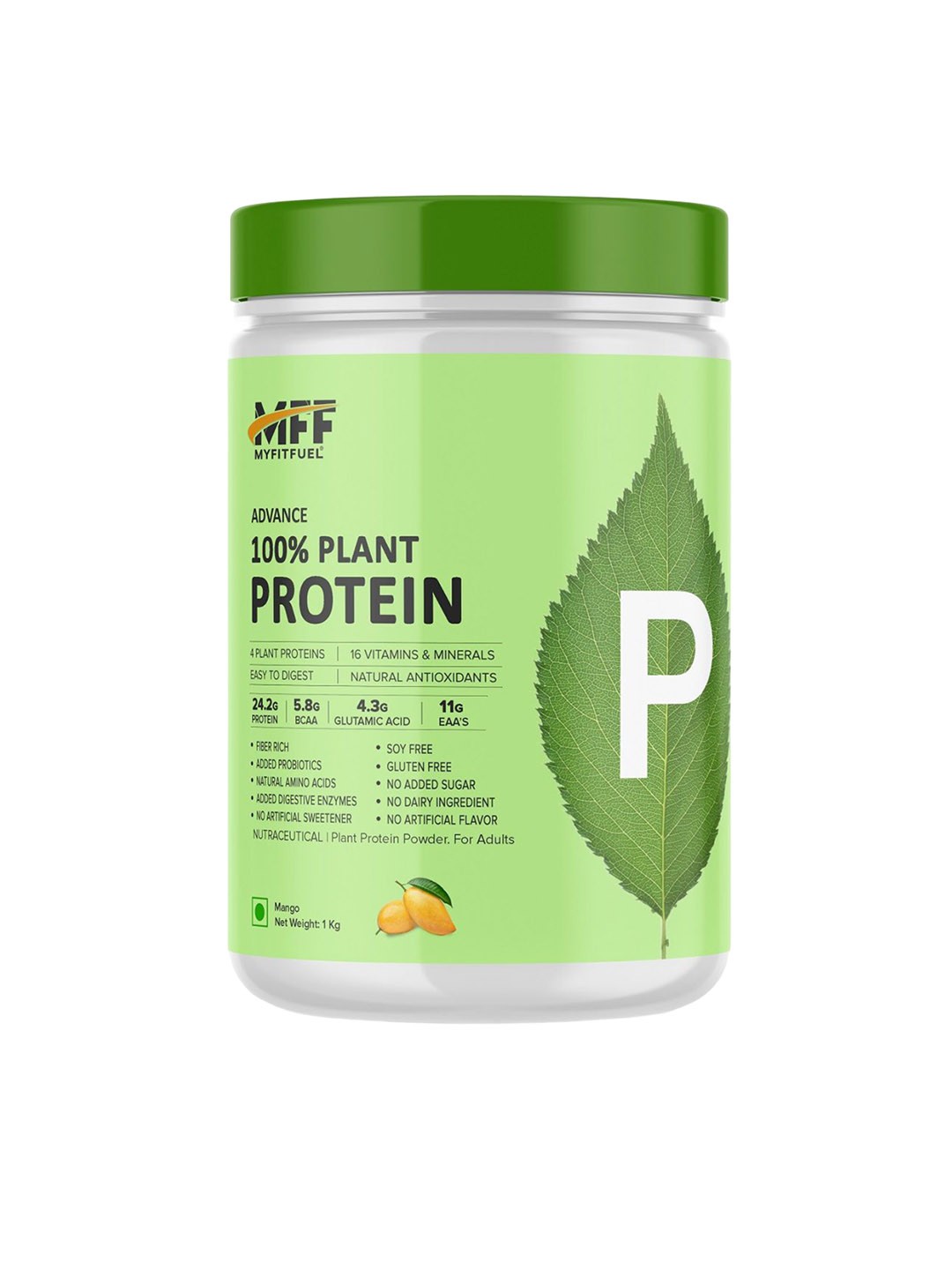 

MyFitFuel Plant Protein -Mango -1Kg, Green