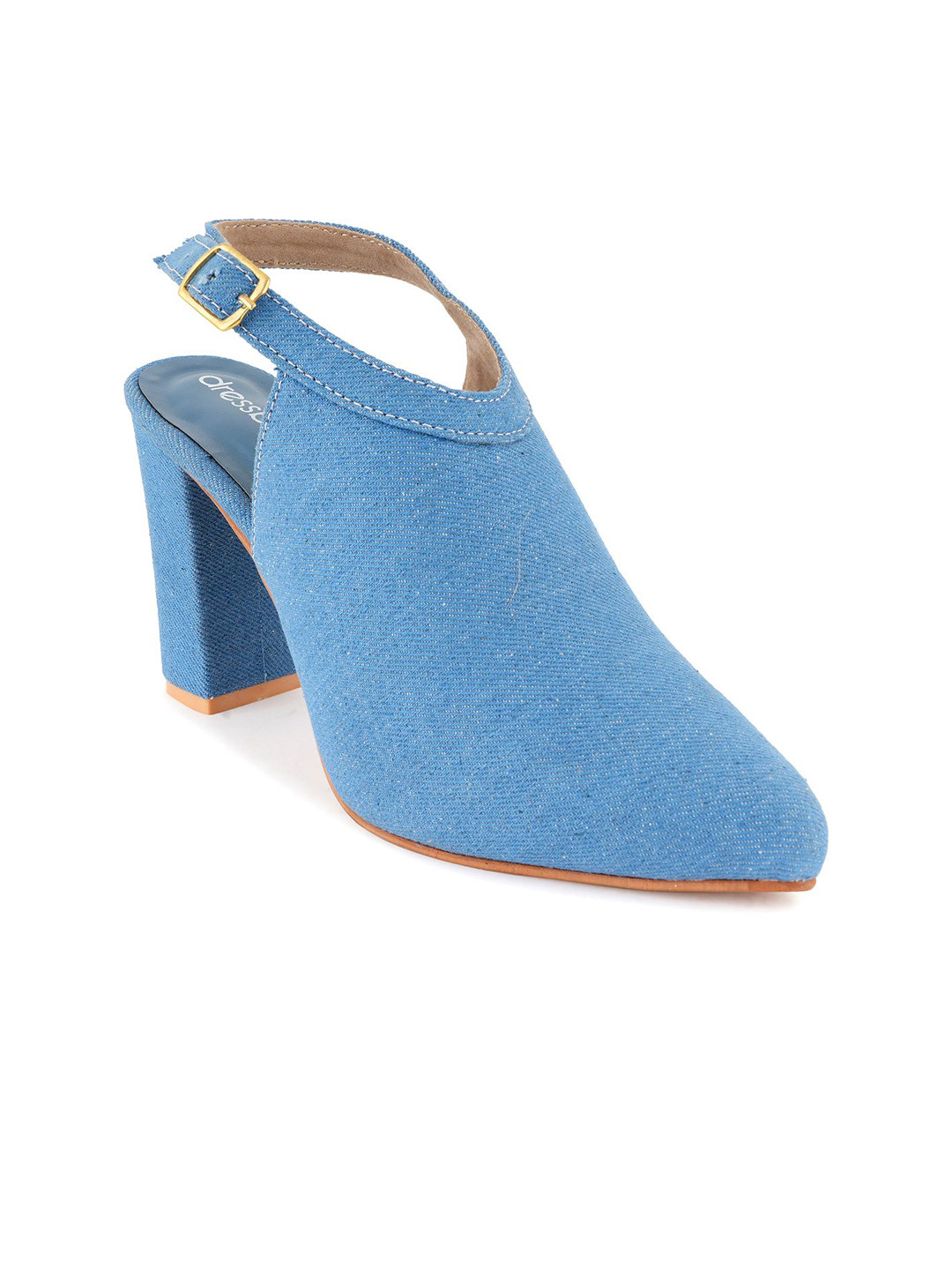 

DressBerry Block Heel with Backstrap, Blue