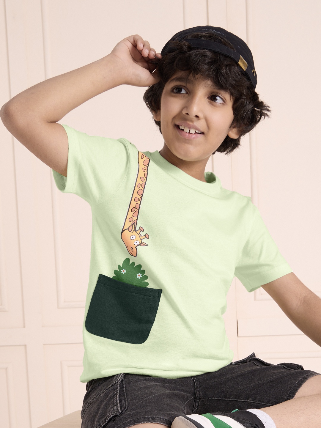 

The Souled Store Boys Graphic Printed Round Neck Cotton T-Shirt, Off white
